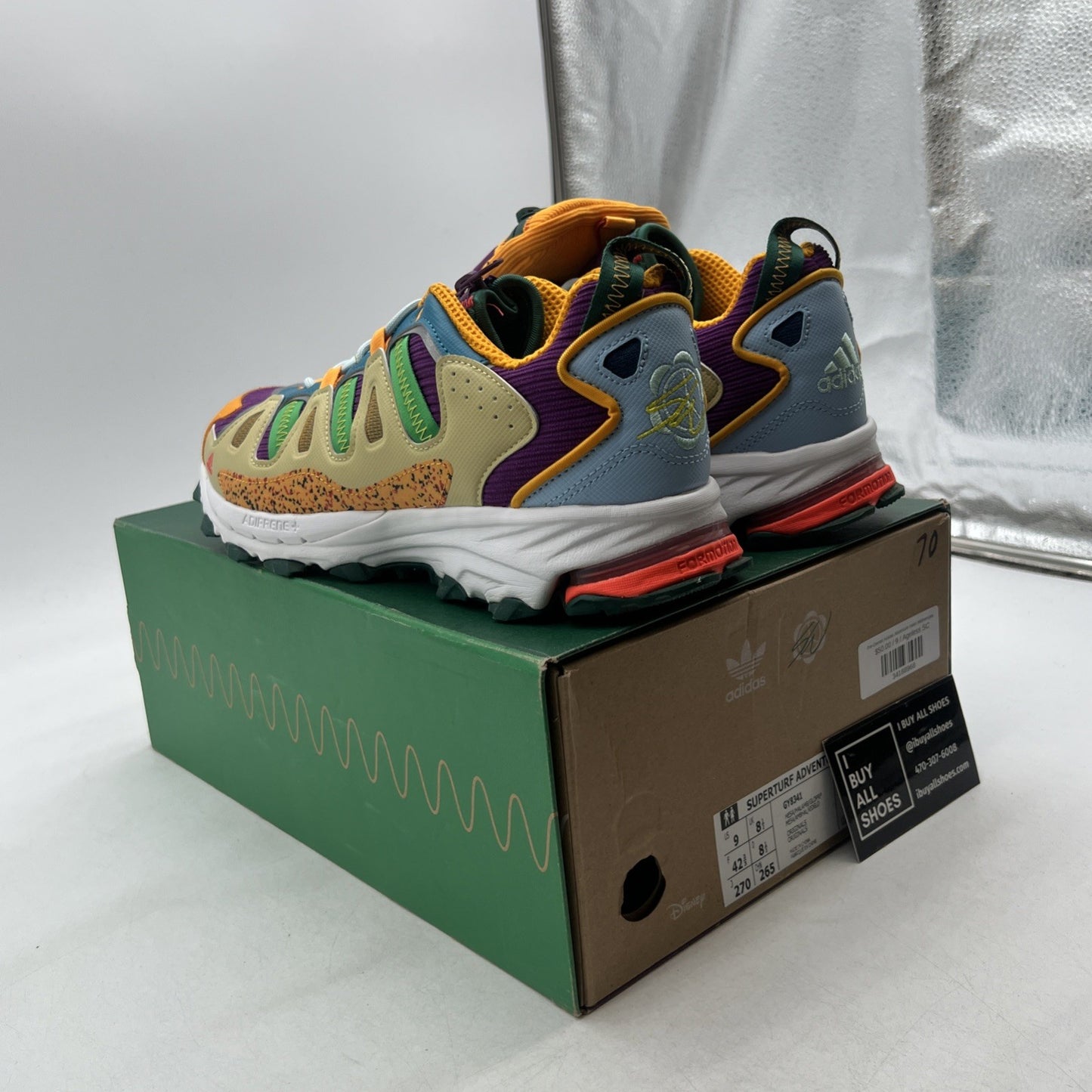 Size 9 - Sean Wotherspoon x Disney x Adidas Superturf Adventure Jiminy Cricket