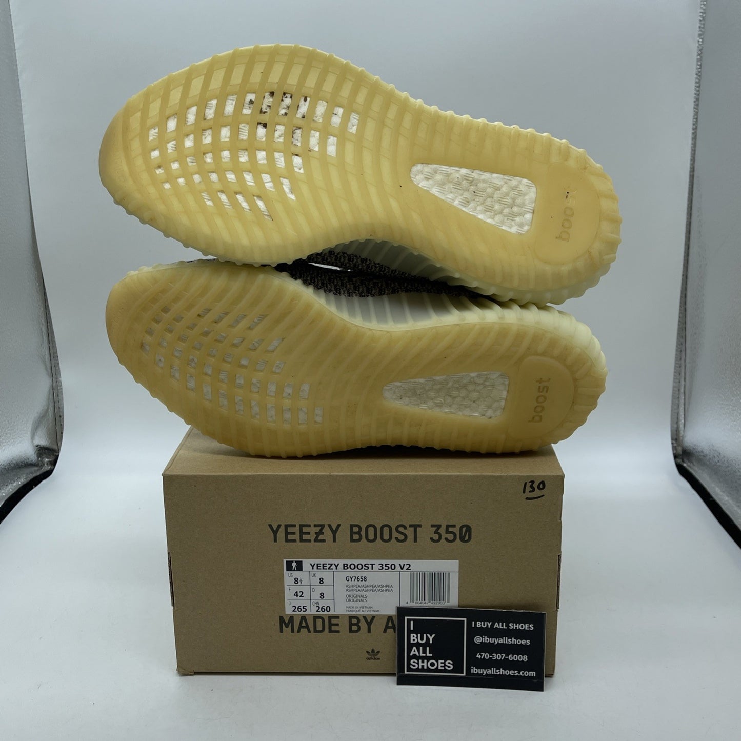 Size 8.5 - adidas Yeezy Boost 350 V2 Ash Pearl Purple Yellow (BY7658)