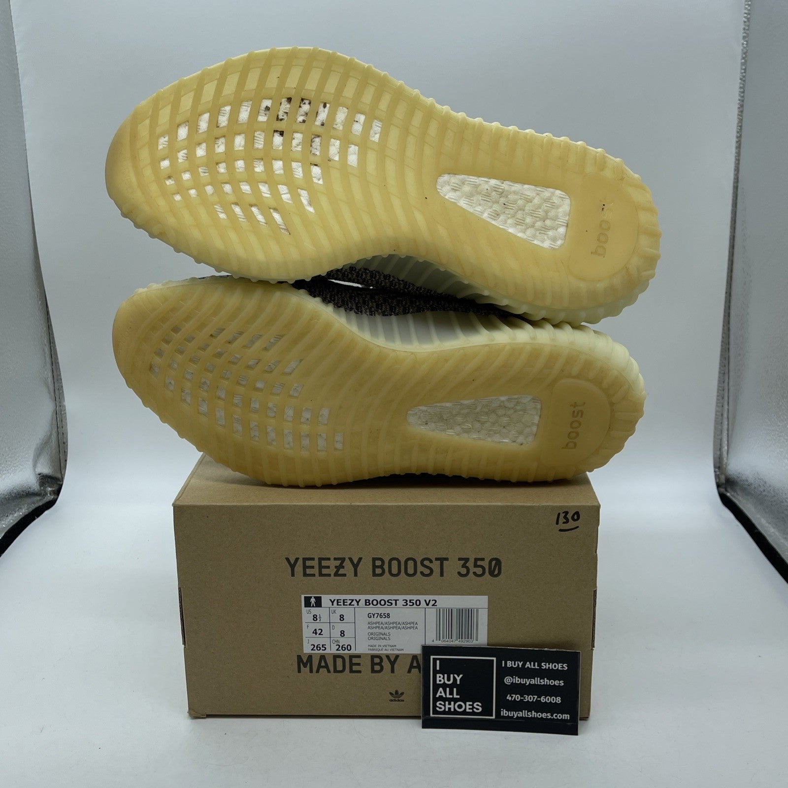 Size 8.5 - adidas Yeezy Boost 350 V2 Ash Pearl Purple Yellow (BY7658)