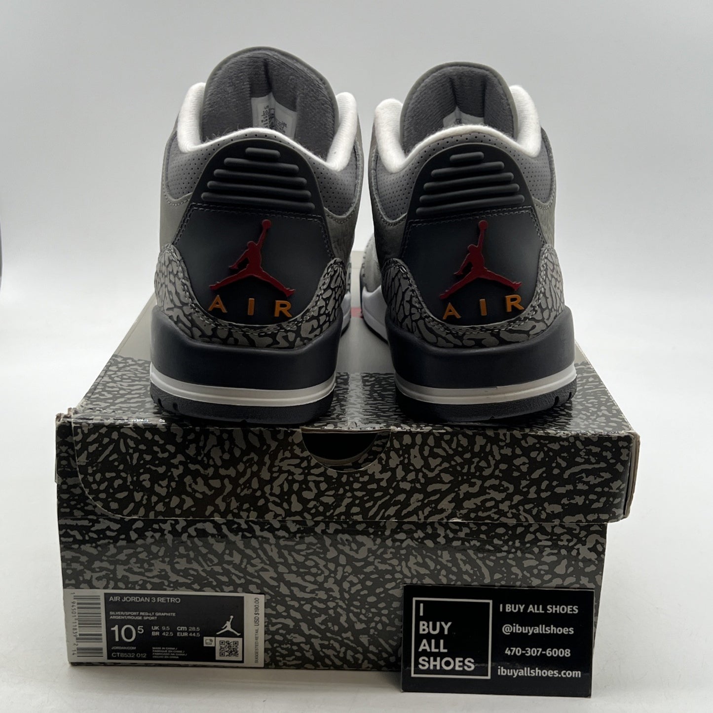Size 10.5 - Air Jordan 3 Retro Mid Cool Grey (CT8532-012)