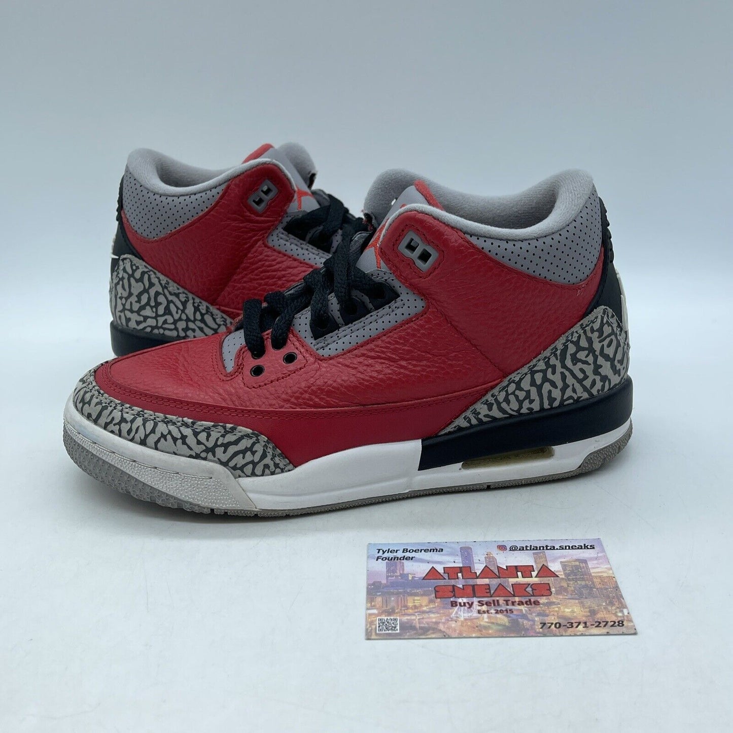 Size 5Y - Jordan 3 Retro SE Mid Unite White Grey Red Leather Suede (CQ0488-600)