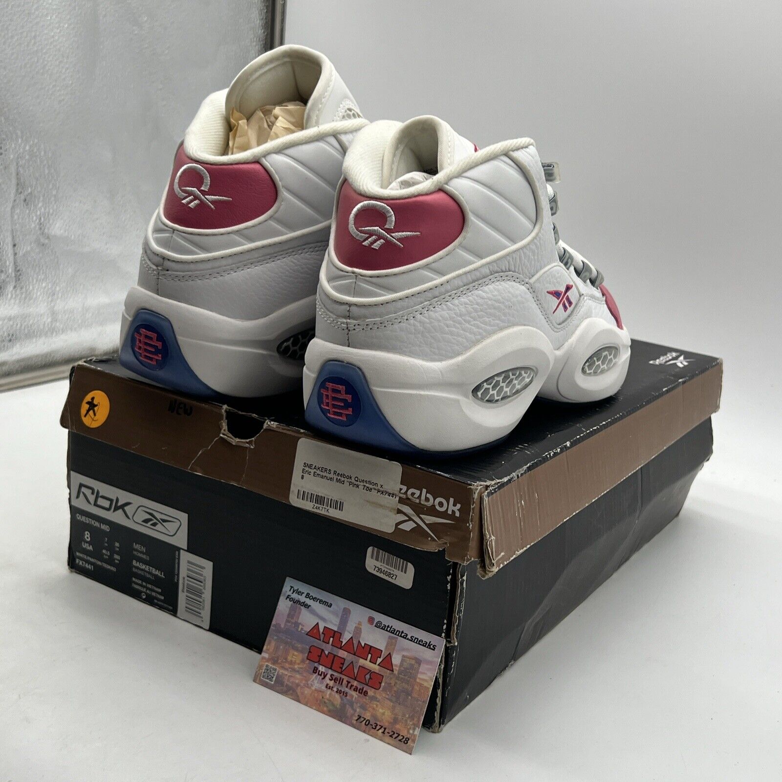 Size 8 - Reebok Question Mid Eric Emanuel Mens Athletic Shoes Sneakers (FX7441)