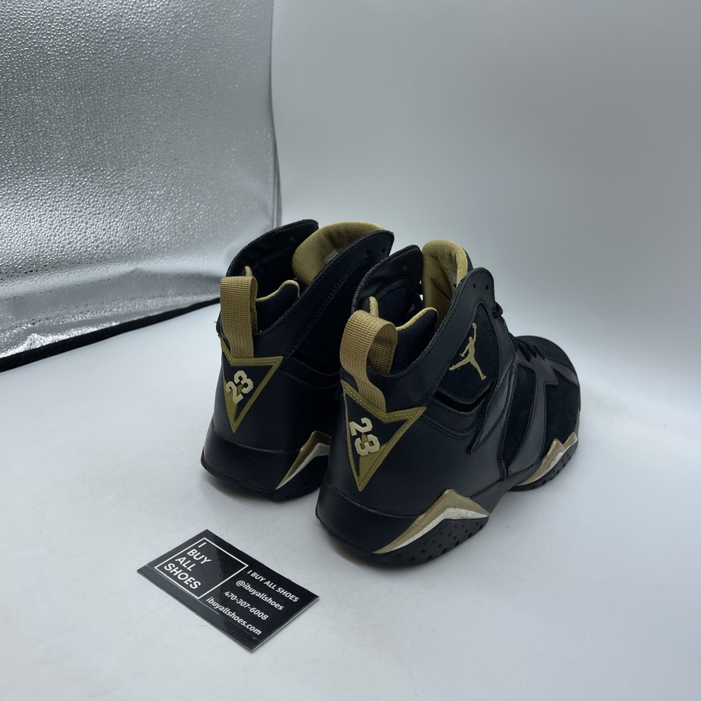 Size 10 - Air Jordan 7 Retro Golden Moments Black Suede Leather (304775-030)