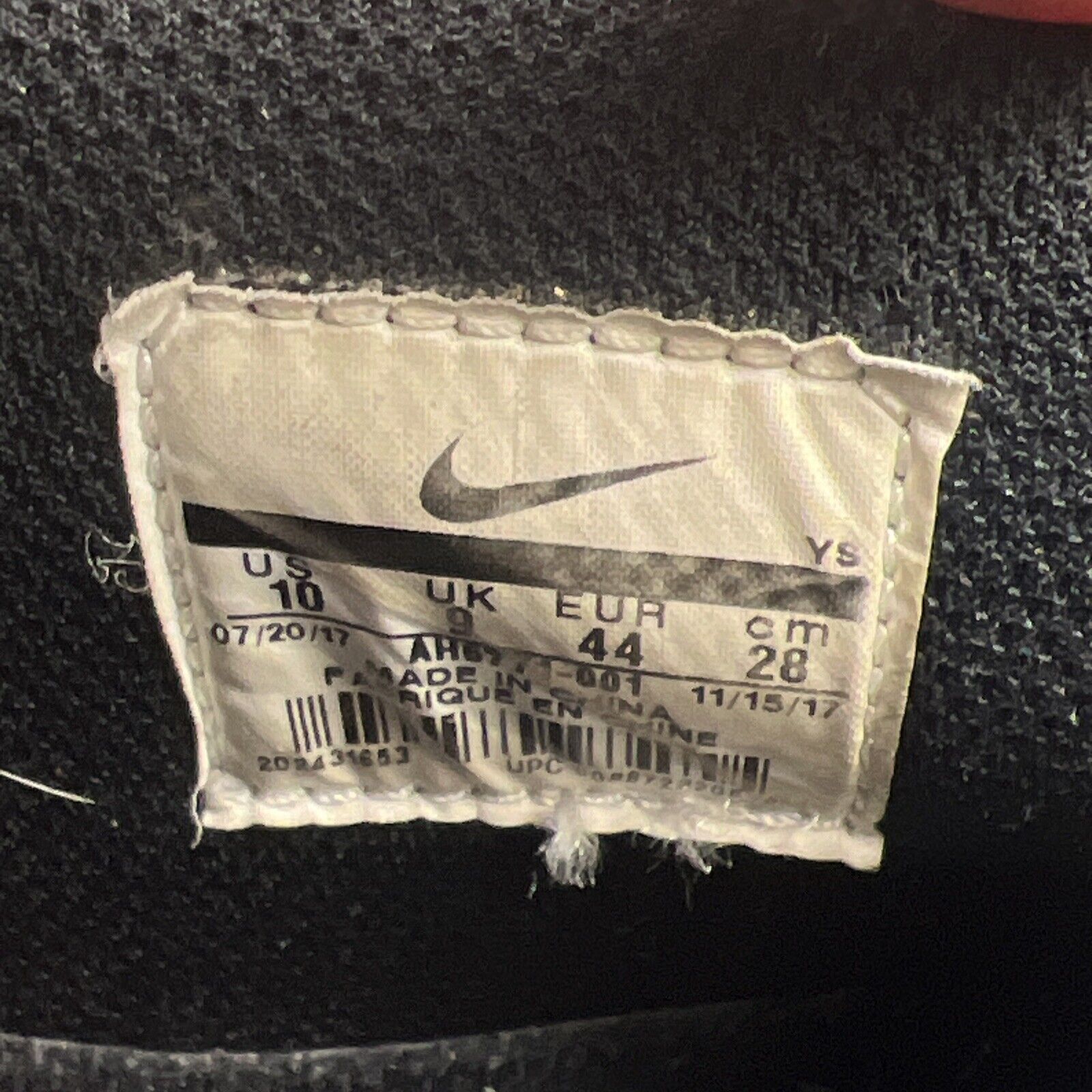 Size 10 - Nike Air Force 1 Foamposite Cup Triple Black (AH6771-001)