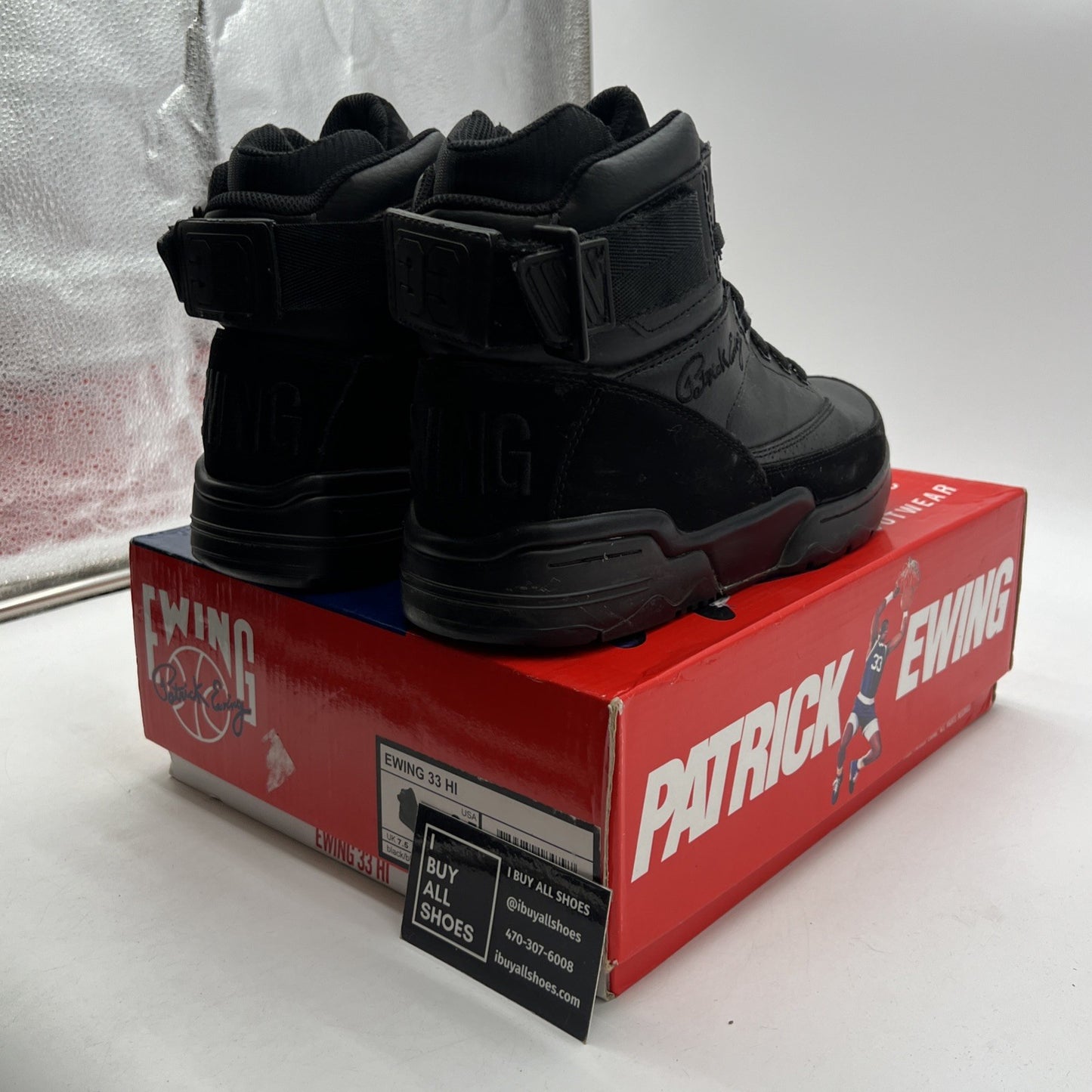 Size 8.5 - PATRICK EWING ATHLETICS 33 HI x ORION REBOUND Black/Black 1RBE001-001
