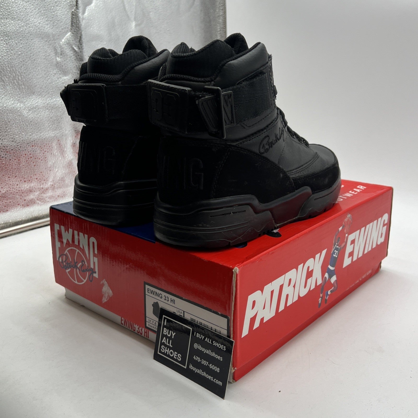 Size 8.5 - PATRICK EWING ATHLETICS 33 HI x ORION REBOUND Black/Black 1RBE001-001