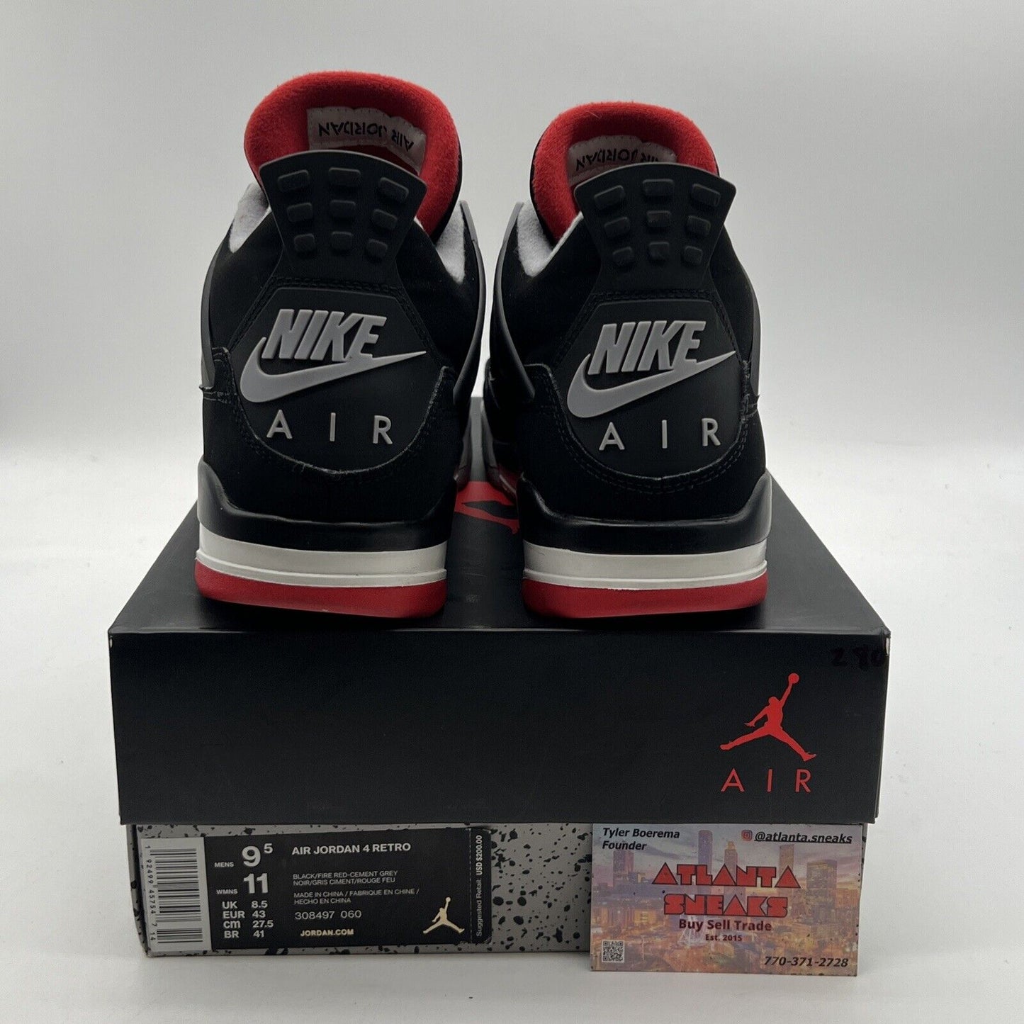 Size 9.5 - Air Jordan 4 Retro OG Mid Bred 2019 (308497-060)