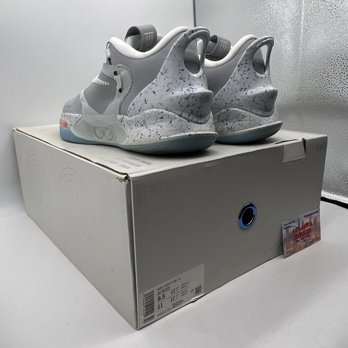 Size 9.5 - Nike Adapt BB 2.0 Mag - BQ5397-003 Grey White Icey (BQ5397-003)