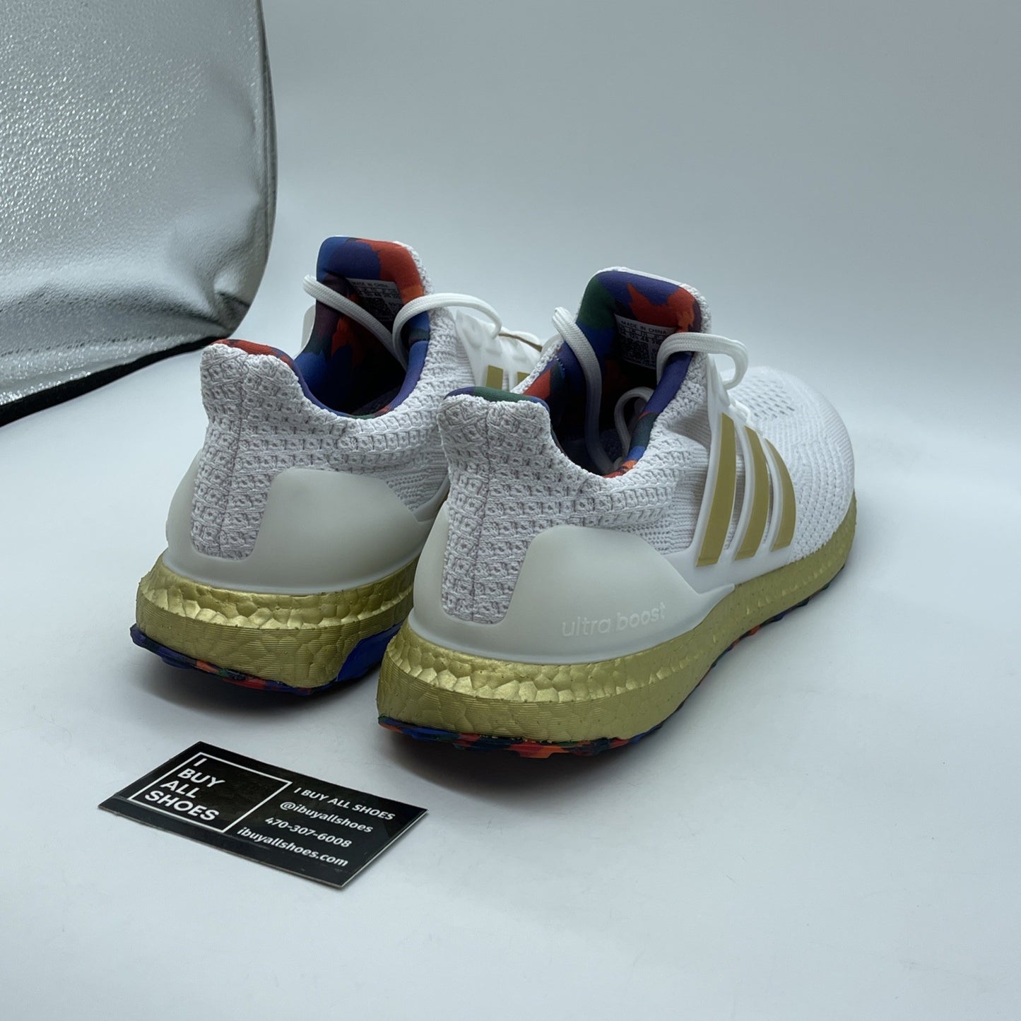 Size 14W - adidas UltraBoost 5.0 DNA Title IX White Gold Suede (HP7425)