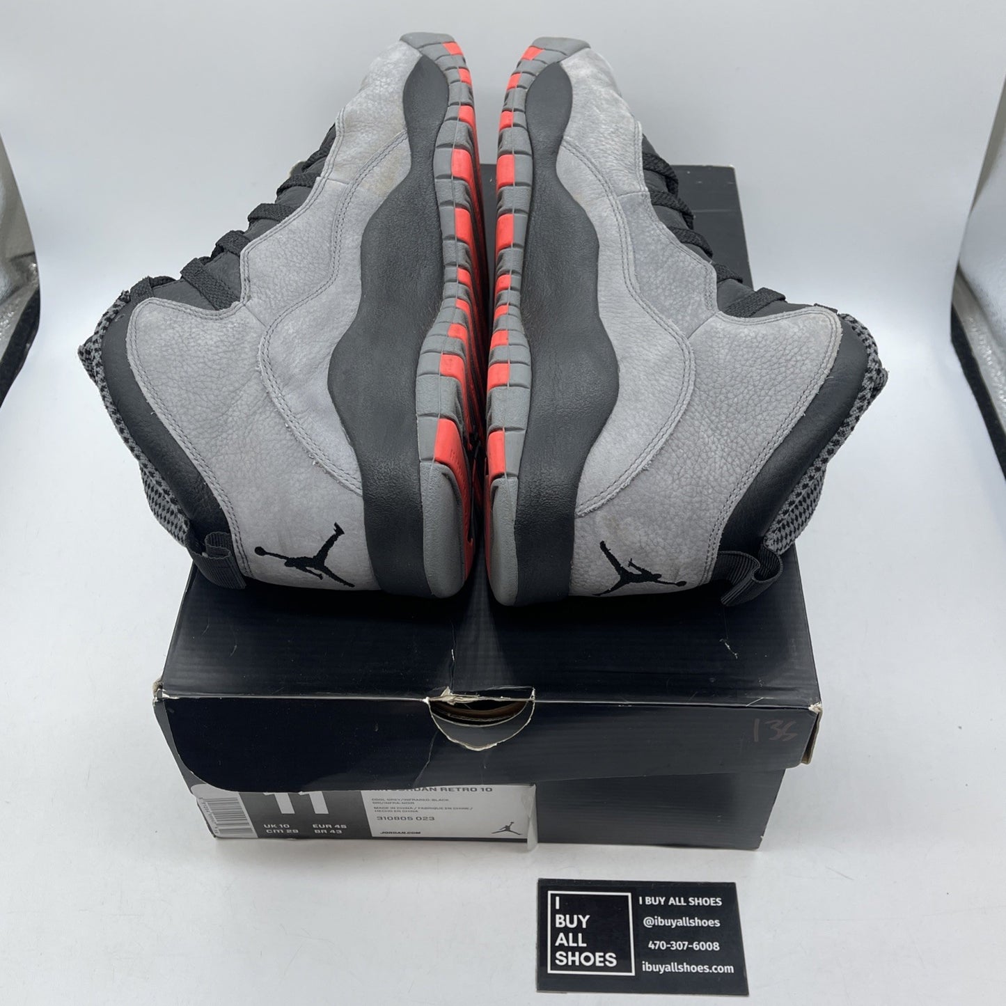 Size 11 - Air Jordan 10 Retro Cool Grey Black Suede Leather (310805-023)