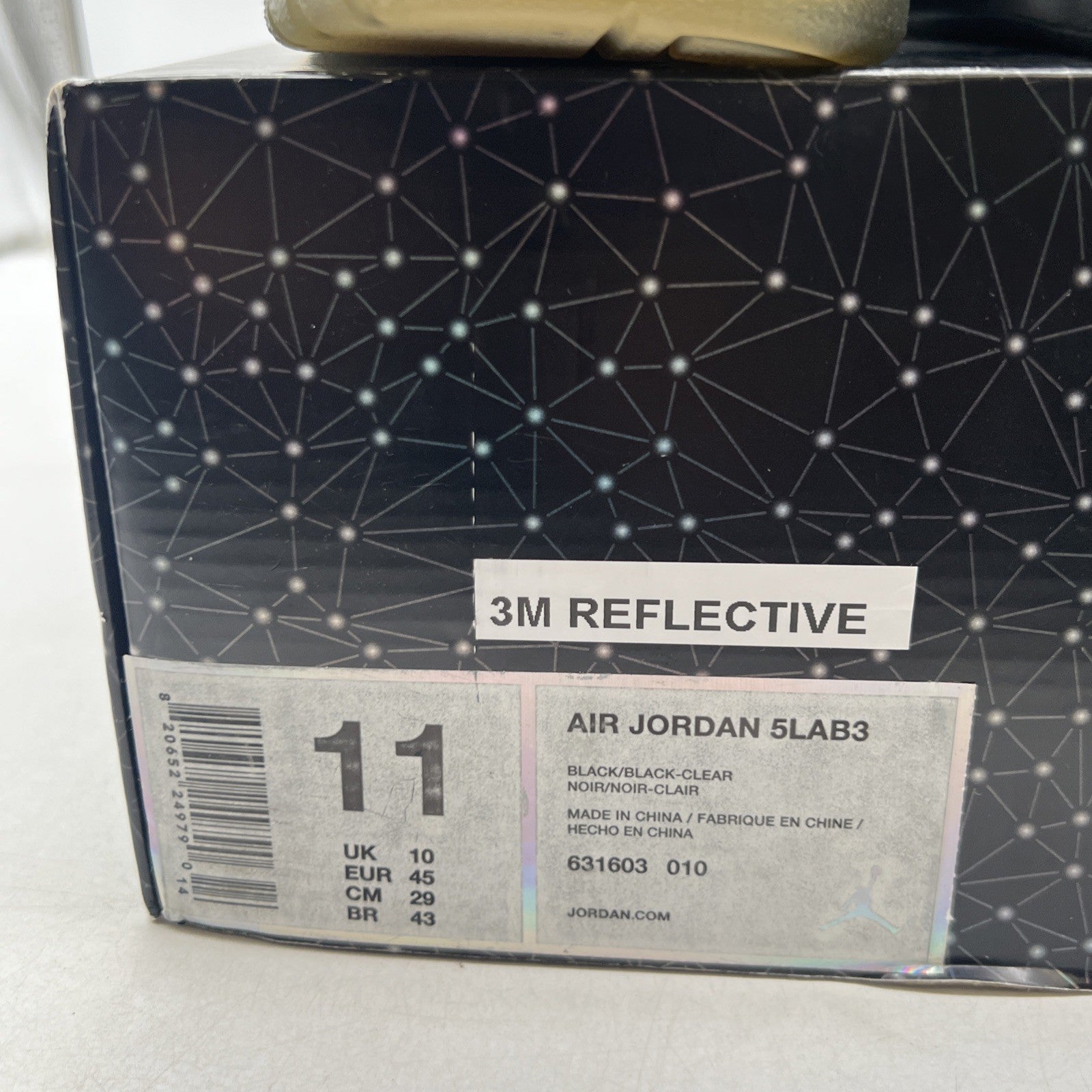 Size 11 - Air Jordan 3 5Lab3 Reflective Black (631603-010)