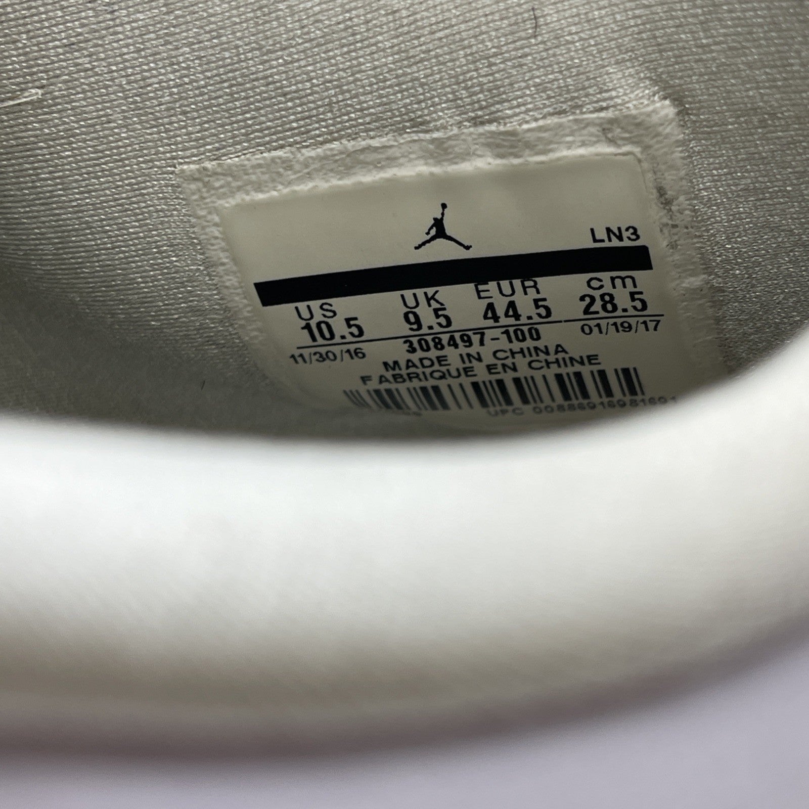 Size 10.5 - Jordan 4 Retro Mid Pure Money White Silver Leather (308497-100)