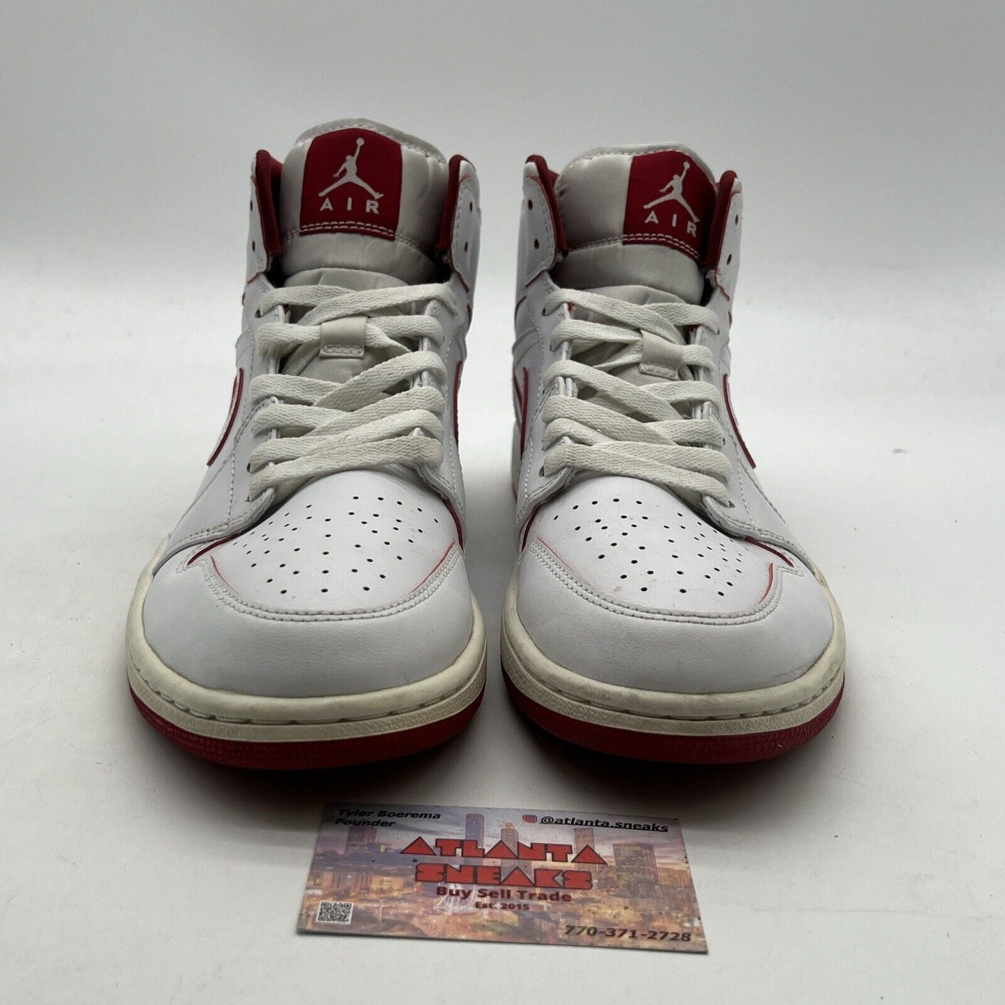 Size 9 - Air Jordan 1 Retro Mid White Gym Red (554724-103)