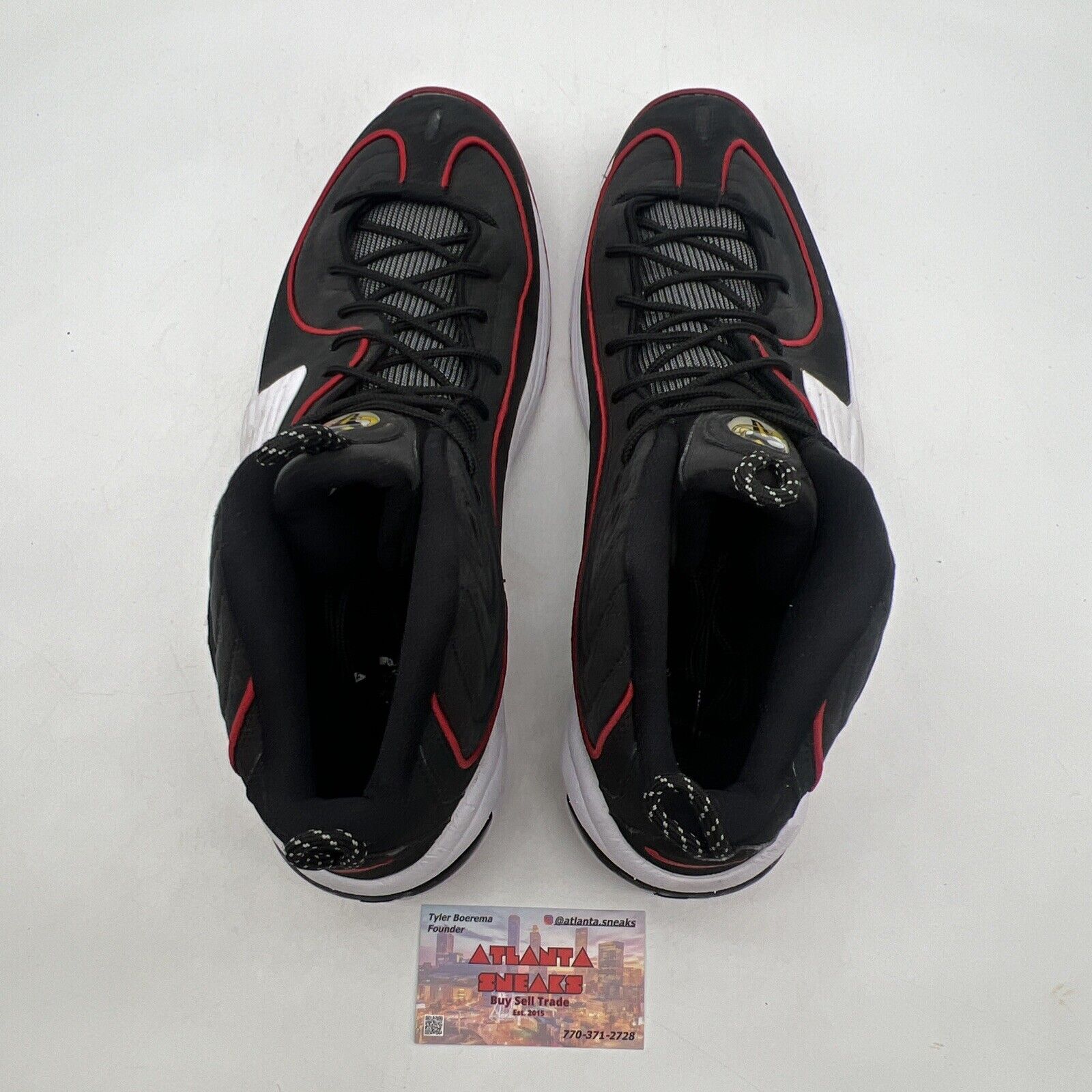 Size 12.5 - Nike Air Penny 2 2016 Miami Heat Black White Red (333886-002)