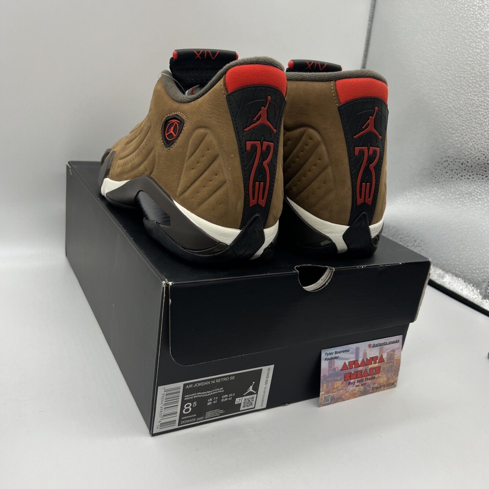 Size 8.5 - Air Jordan 14 Retro Winterized Brand New Og All Red White Brown DS