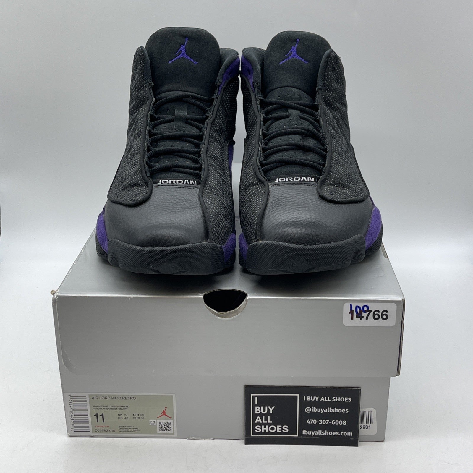 Size 11 - Jordan 13 Retro Court Purple Black Suede Leather (DJ5982-015)
