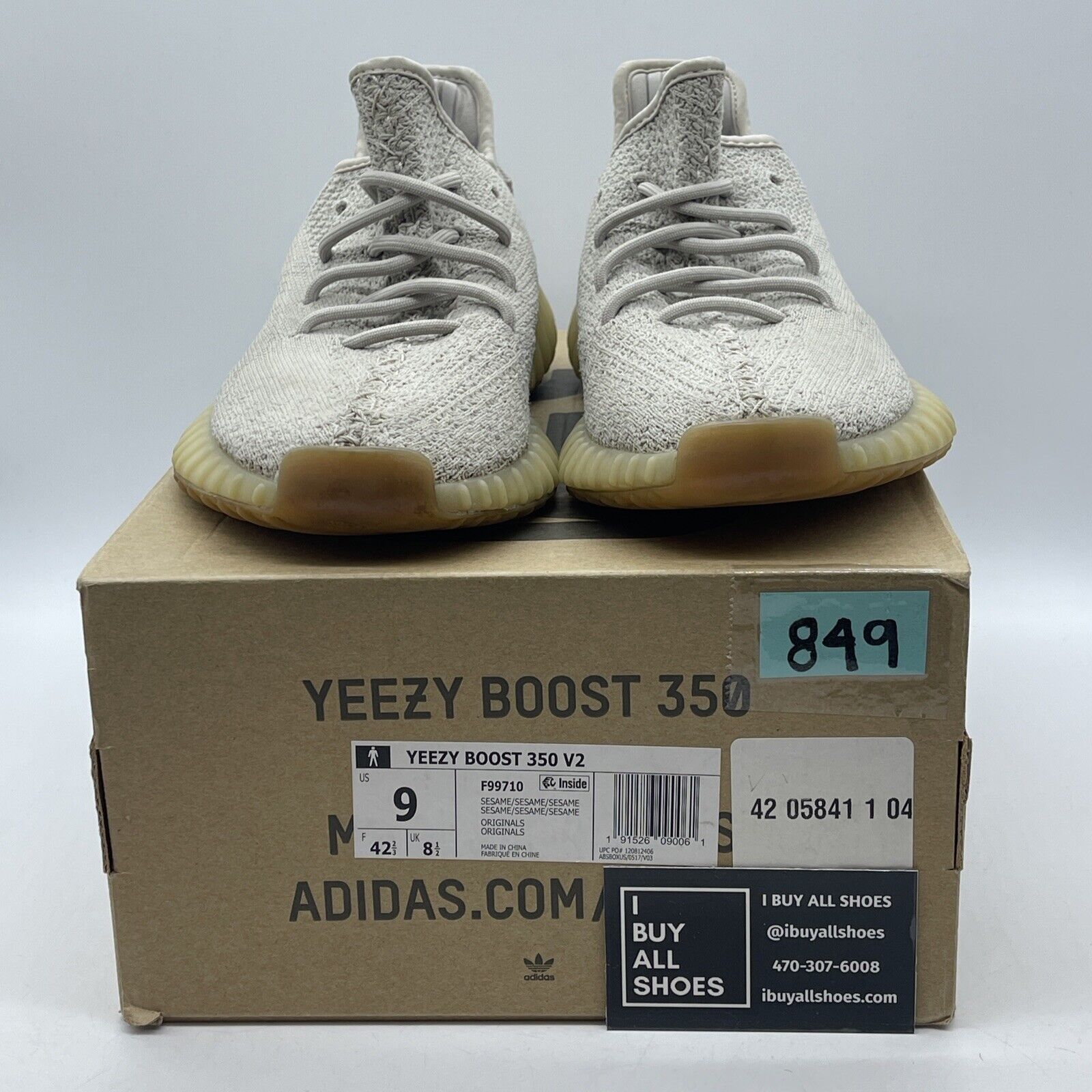 Size 9 - adidas Yeezy Boost 350 V2 Low Sesame Brown Tan Suede (F99710)