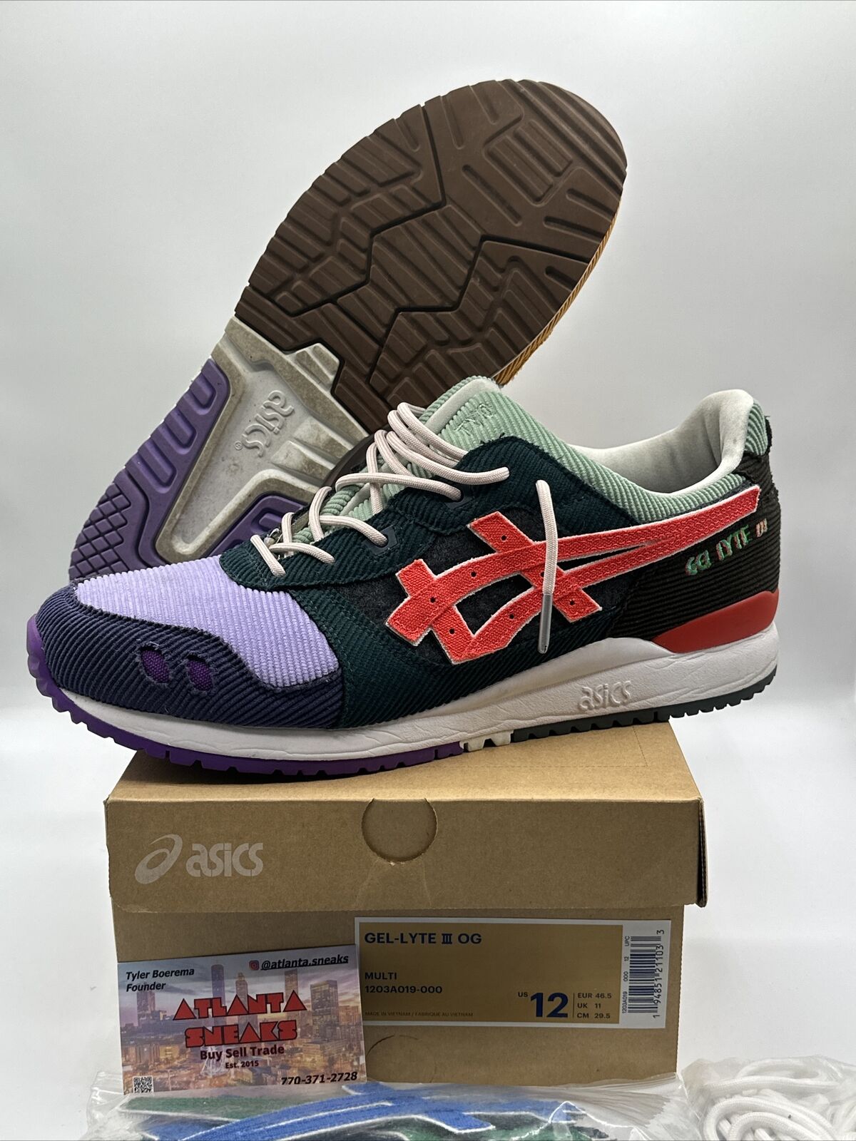 Size 12 - ASICS GEL-Lyte III x Sean Wotherspoon x Atmos Corduroy 2020