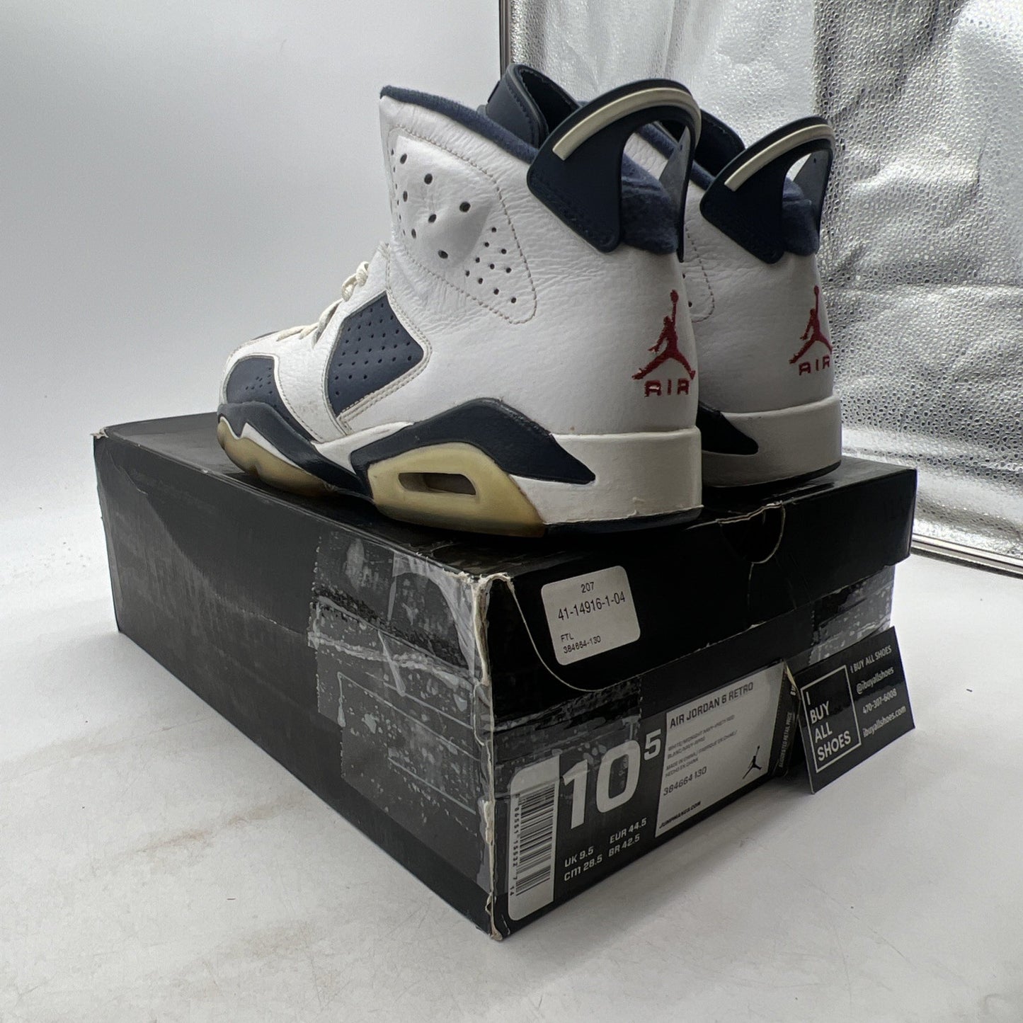 Size 10.5 - Air Jordan 6 Retro 2012 Olympic (384664-130)
