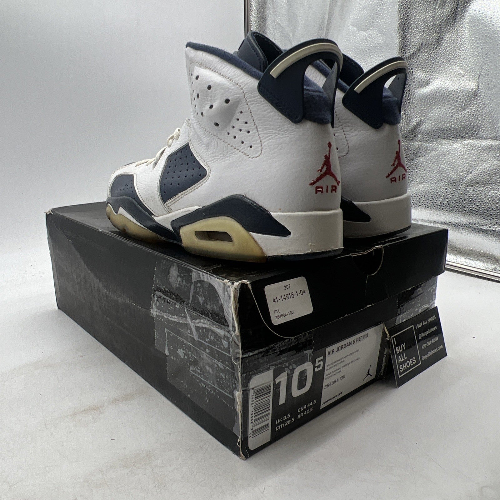 Size 10.5 - Air Jordan 6 Retro 2012 Olympic (384664-130)