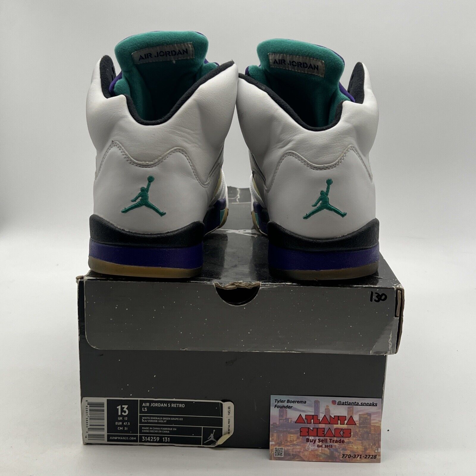 Size 13 - Air Jordan 5 Retro LS 2006 Grape (314259-131)