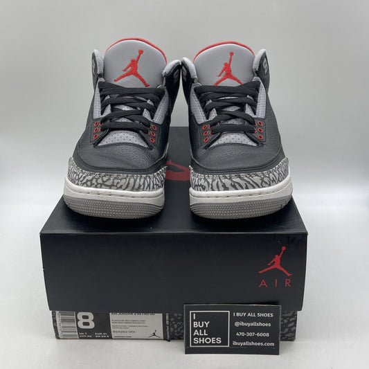 Size 8 - Air Jordan 3 Retro OG Mid Black Cement (854262-001)