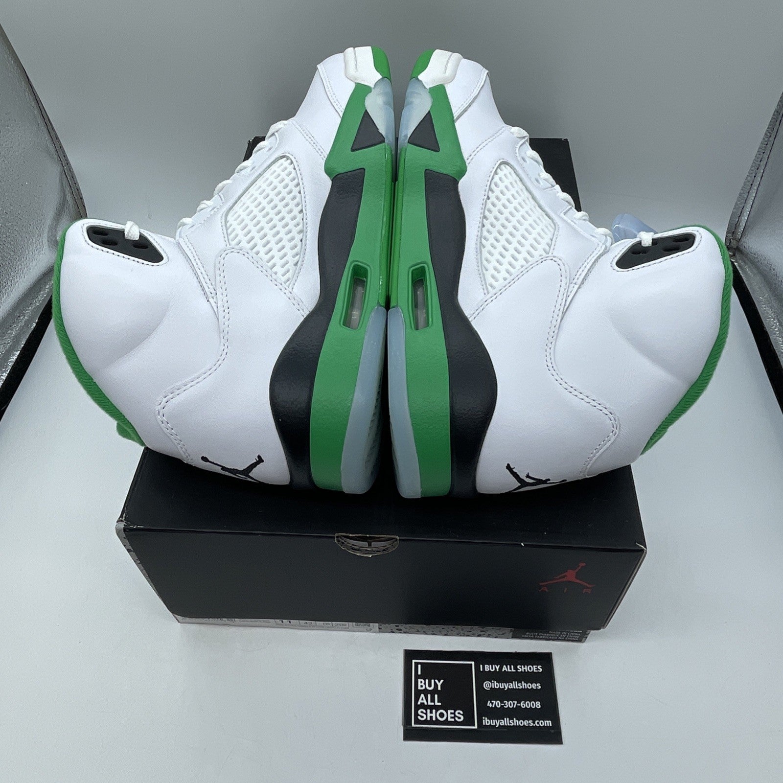Size 11W - Air Jordan 5 Retro Lucky Green White Leather