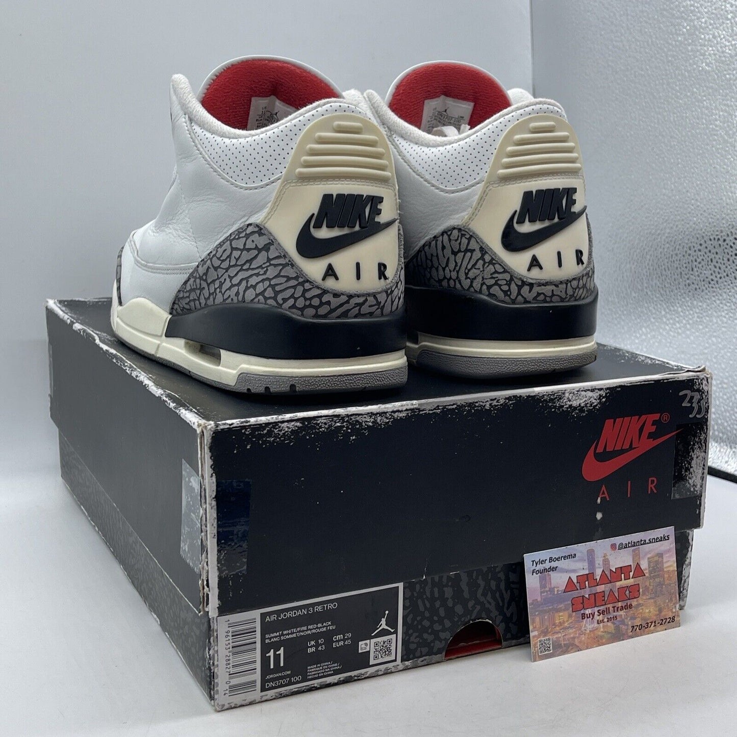 Size 11 - Jordan 3 Retro Mid White Cement Reimagined Suede Leather (DN3707-100)