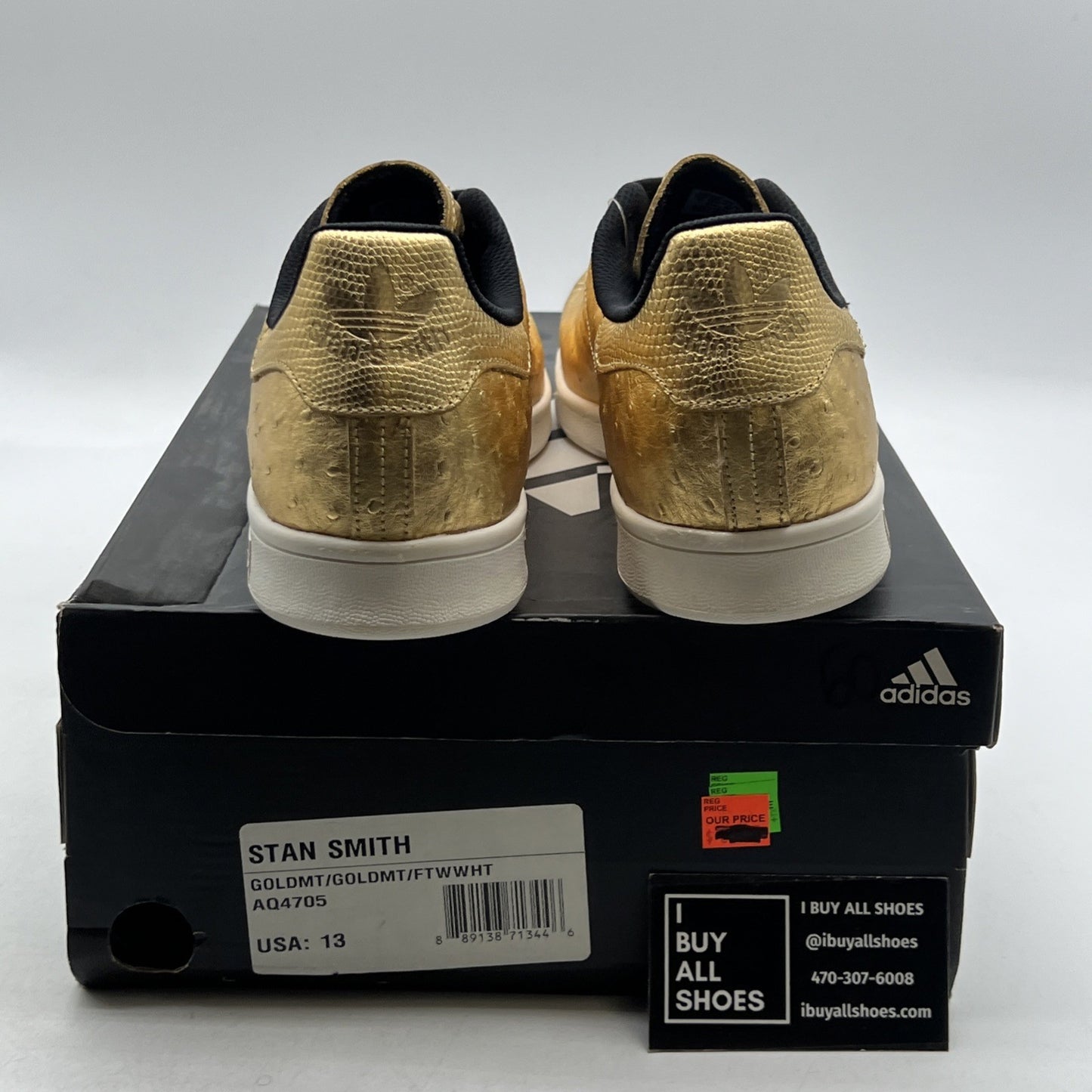 Size 13 - Adidas Stan Smith Gold Metallic (AQ4705)