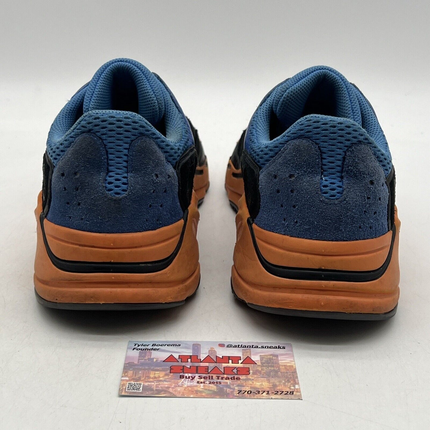 Size 9.5 - adidas Yeezy Boost 700 Bright Blue Black Orange Suede  (GZ0541)