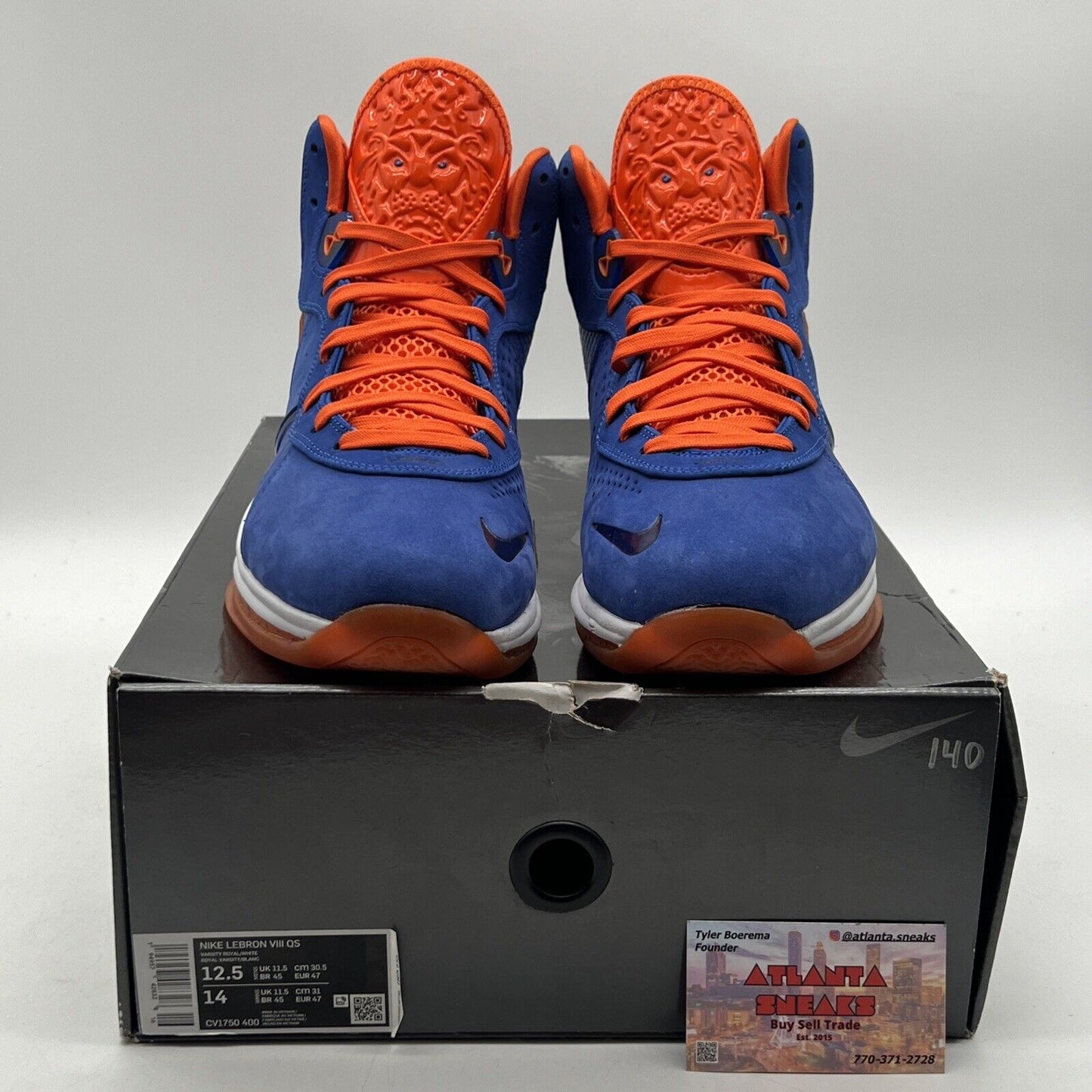 Size 12.5 - Nike LeBron 8 HWC - Blue Orange White Suede (CV1750-400)