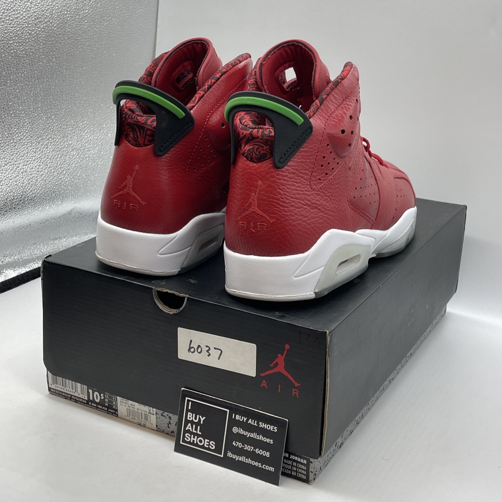 Size 10.5 - Air Jordan 6 Spizike History of Jordan Red Leather (694091-625)