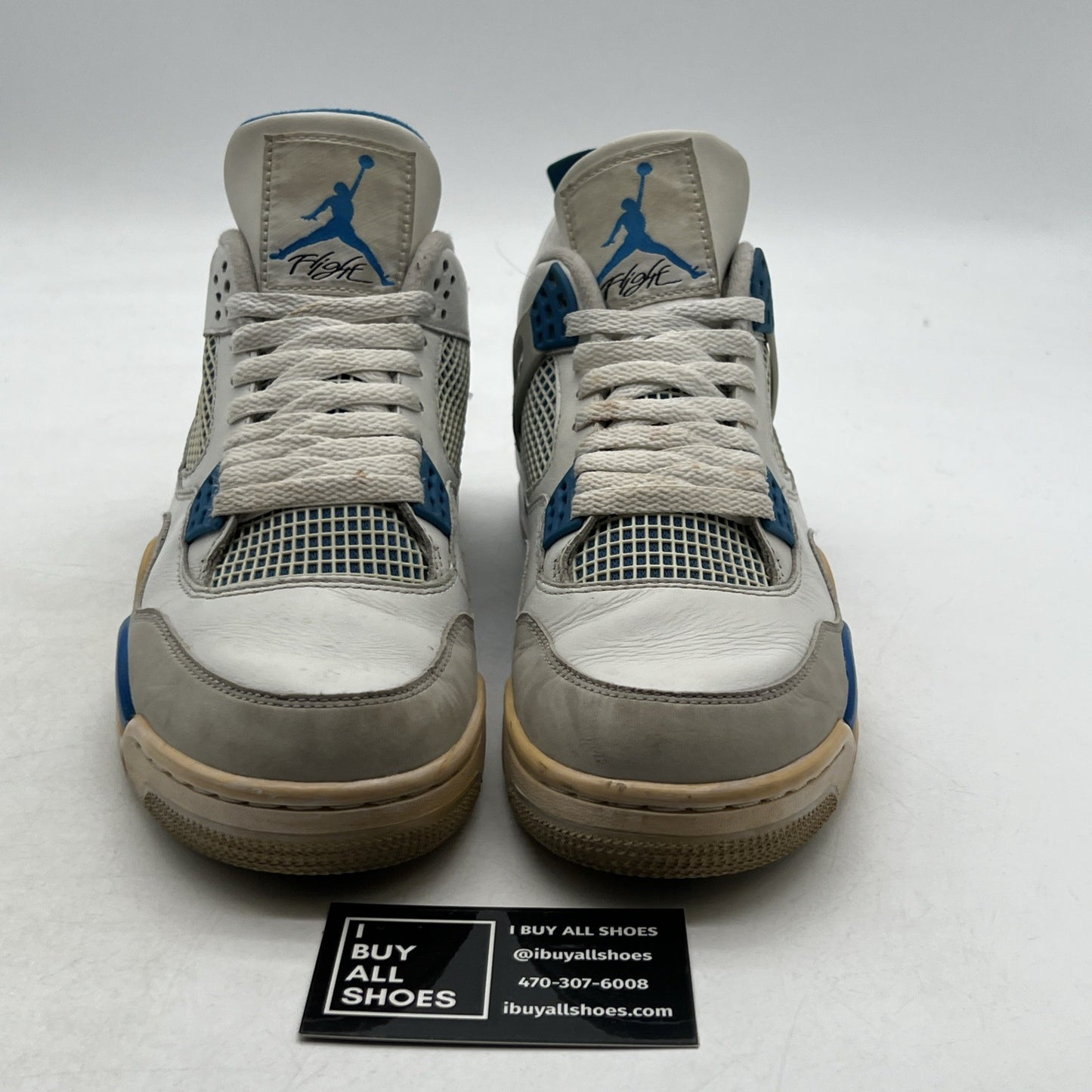 Size 9.5 - Air Jordan 4 Retro Military Blue 2012 (308497-105)