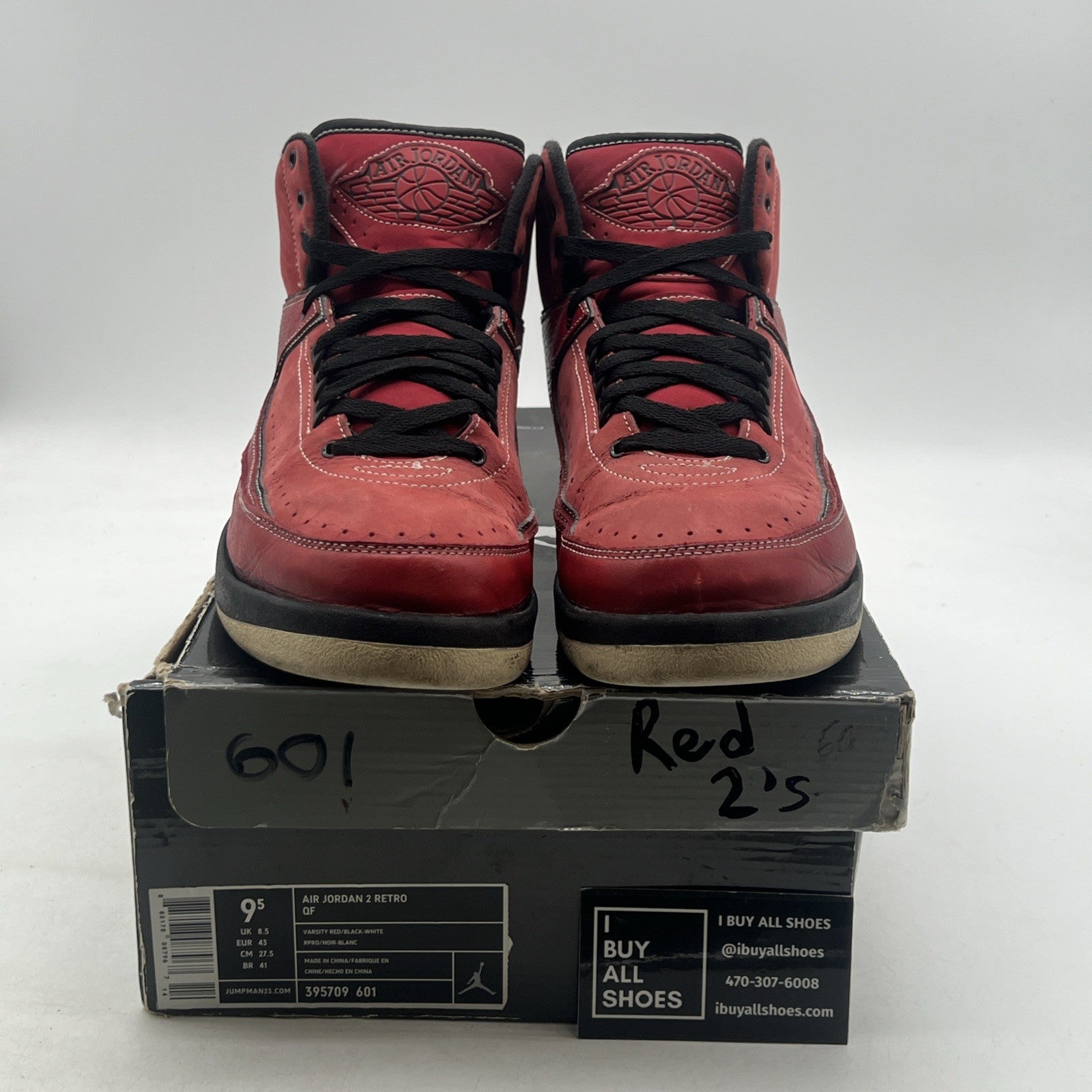 Size 9.5 - Air Jordan 2 Retro QF Candy Red (395709-601)