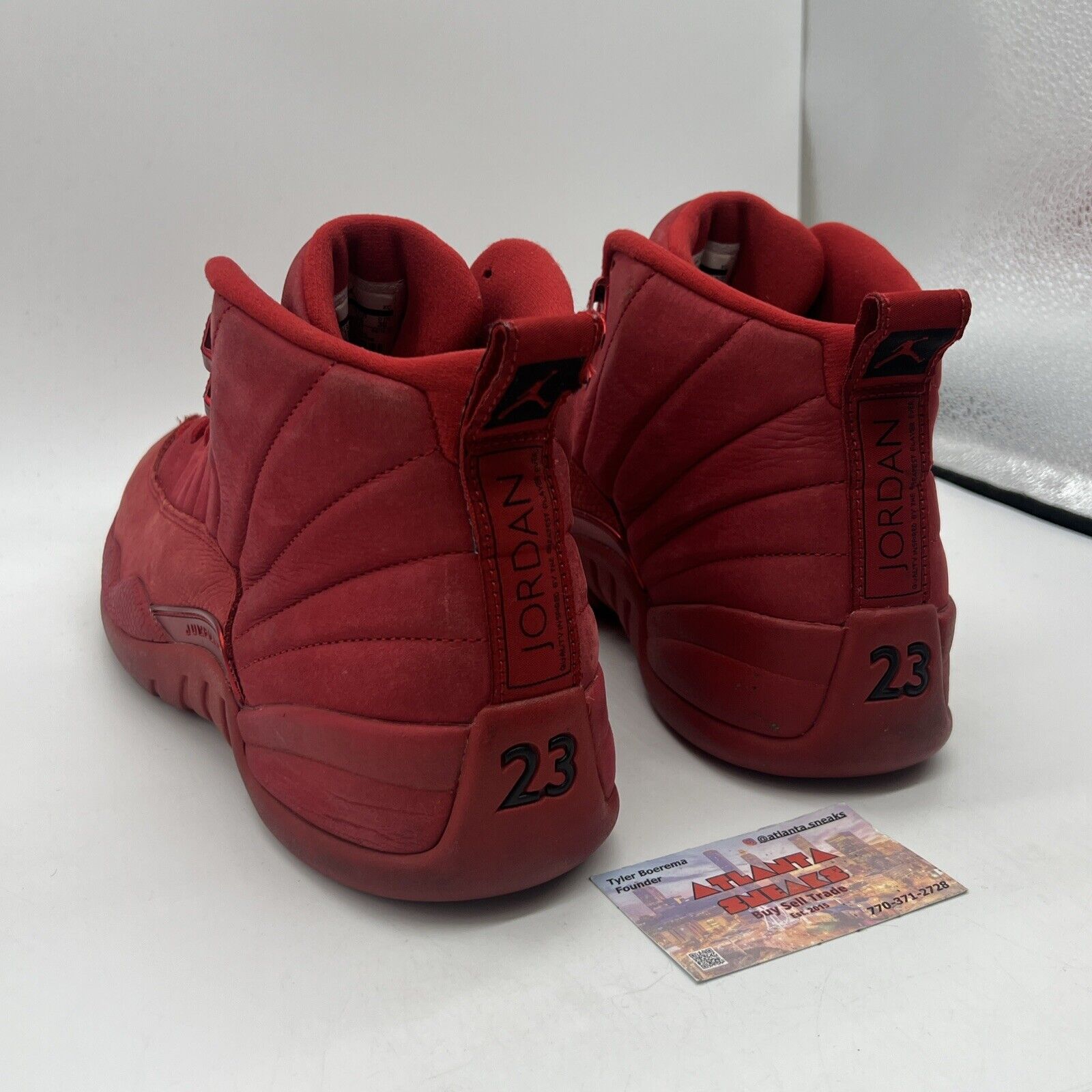 Size 12 - Air Jordan 12 Retro Gym Red Black White Leather Suede Used