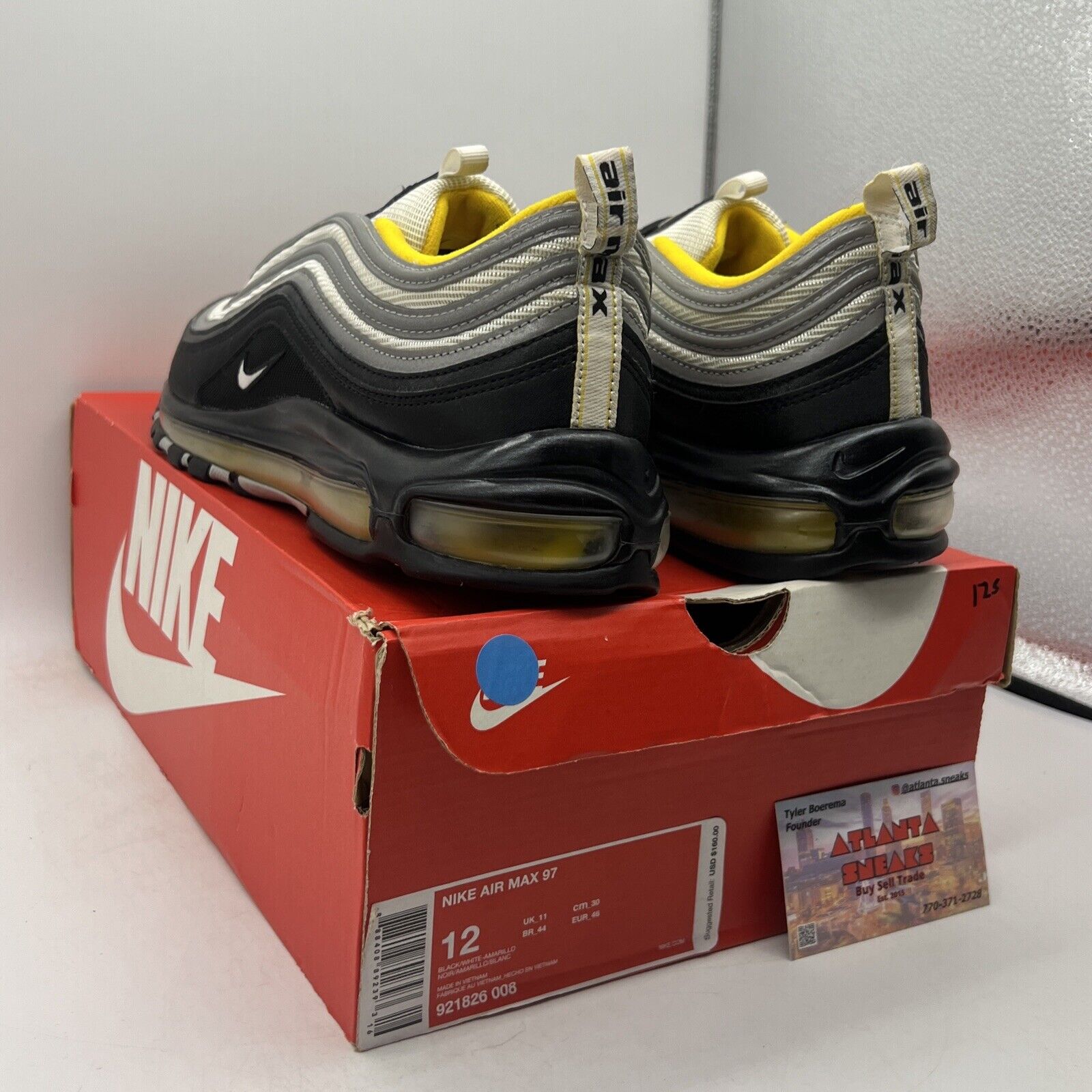 Size 12 - Nike Air Max 97 Steelers Yellow Grey Black