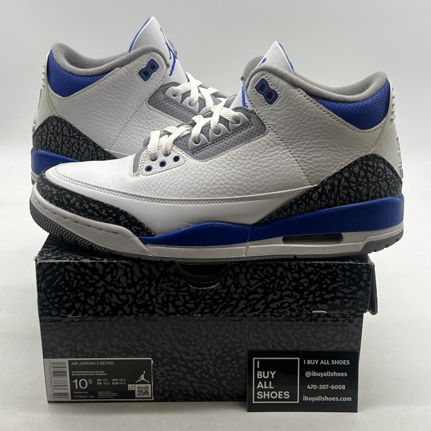 Size 10.5 - Air Jordan 3 Retro Mid Racer Blue (CT8532-145)