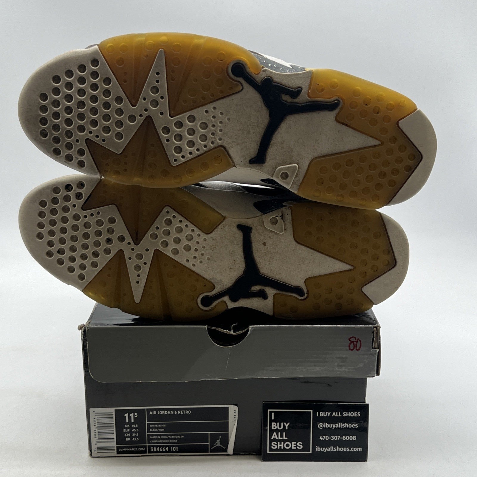 Size 11.5 - Air Jordan 6 Retro Oreo (384664-101)