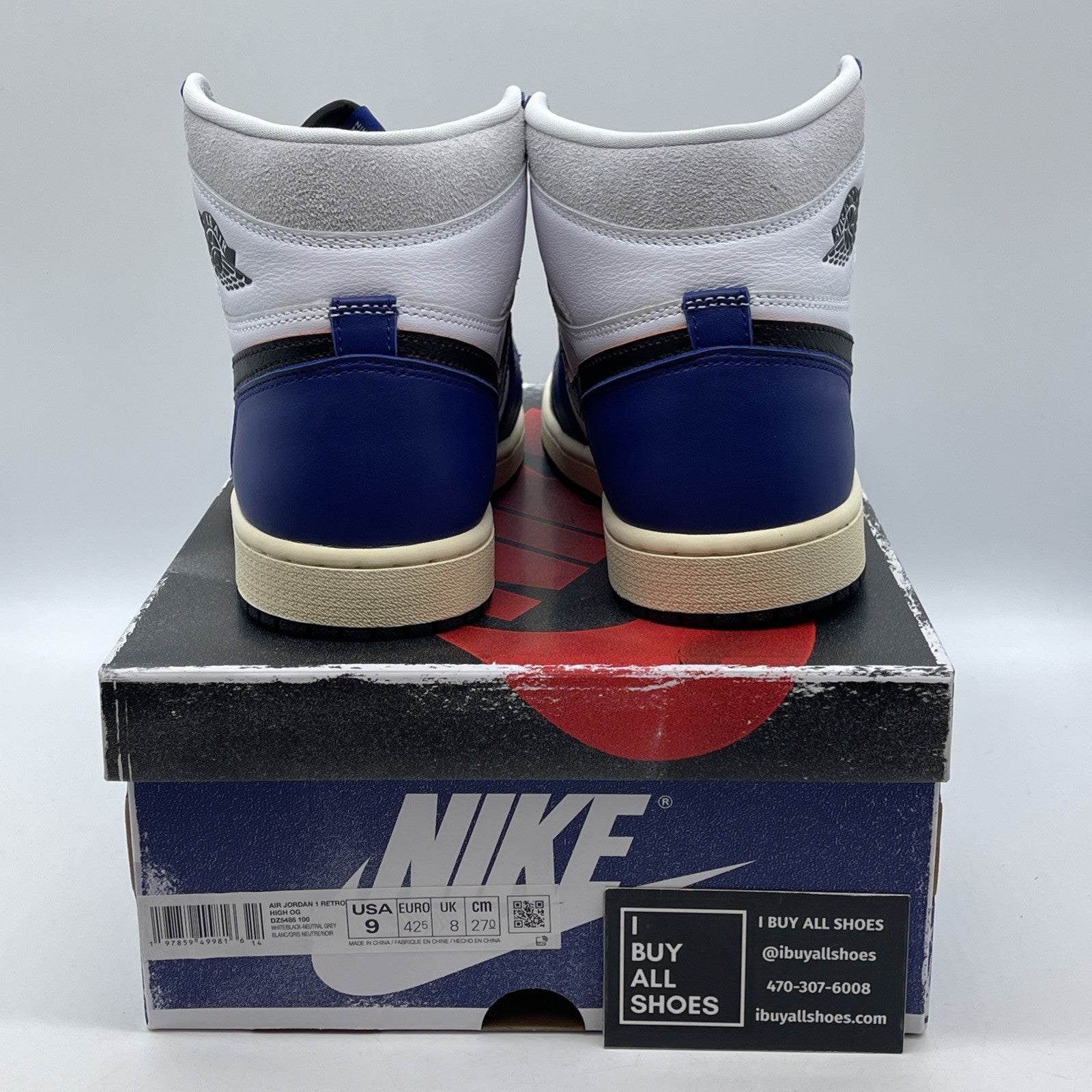 Size 9 - Air Jordan 1 Retro OG High Rare Air Deep Royal Blue (DZ5485-100)