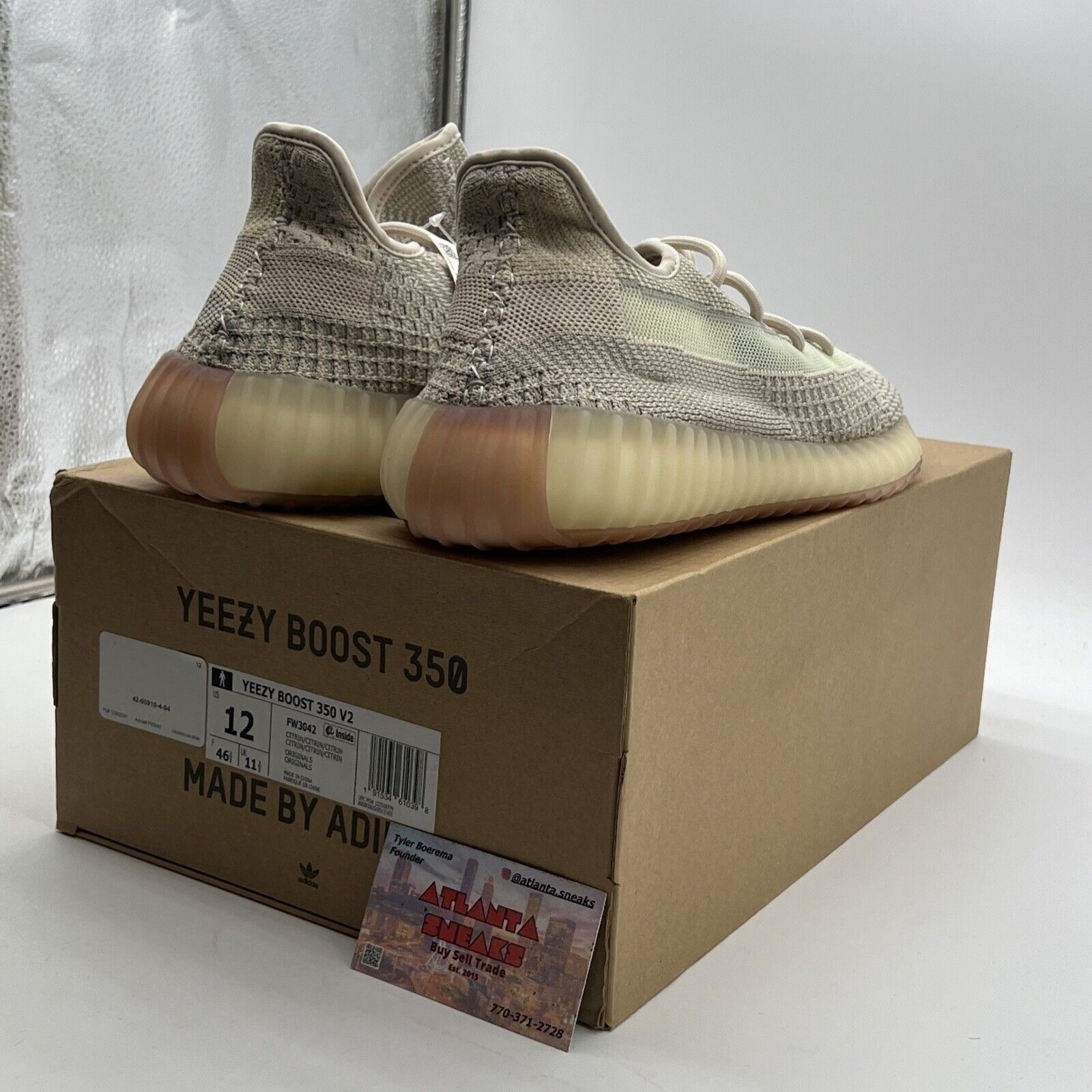 Size 12 - Yeezy Boost 350 V2 Citrin Non-Reflective (FW3042)