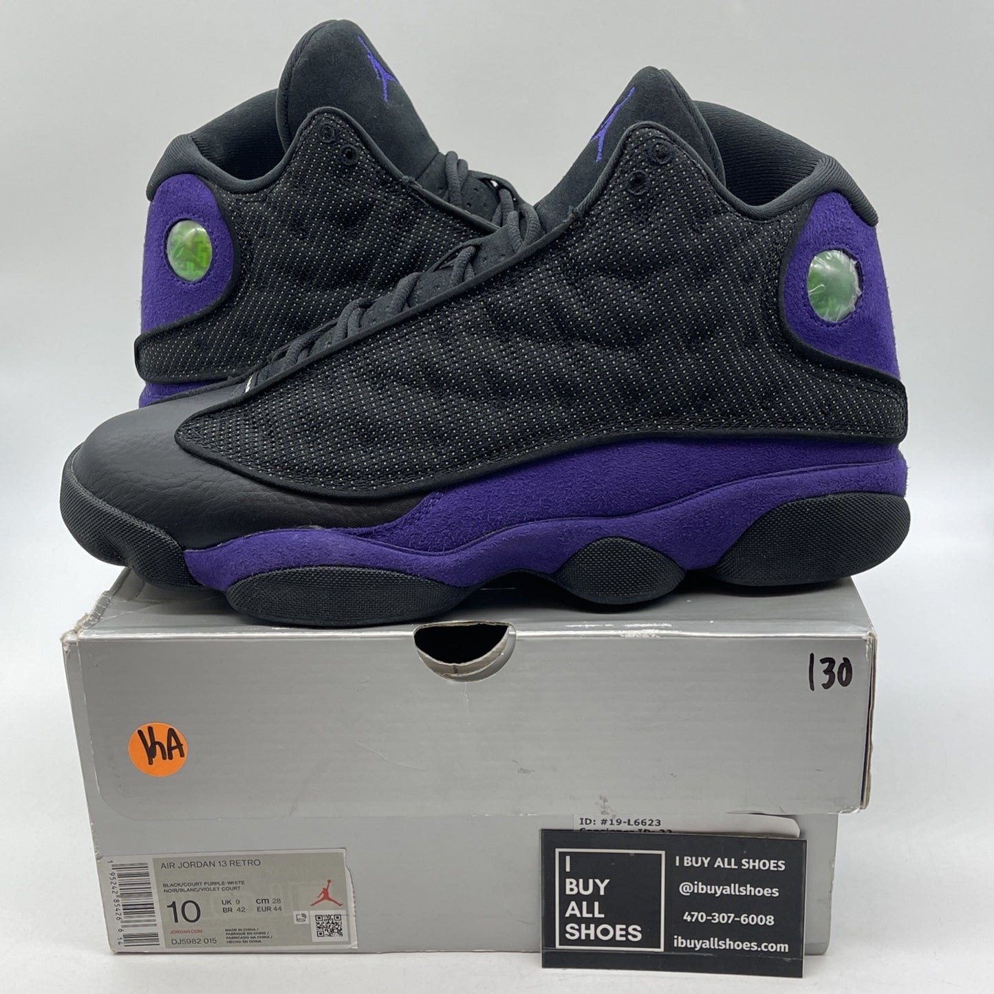 Size 10 - Jordan 13 Retro Court Purple Black Suede Leather (DJ5982-015)