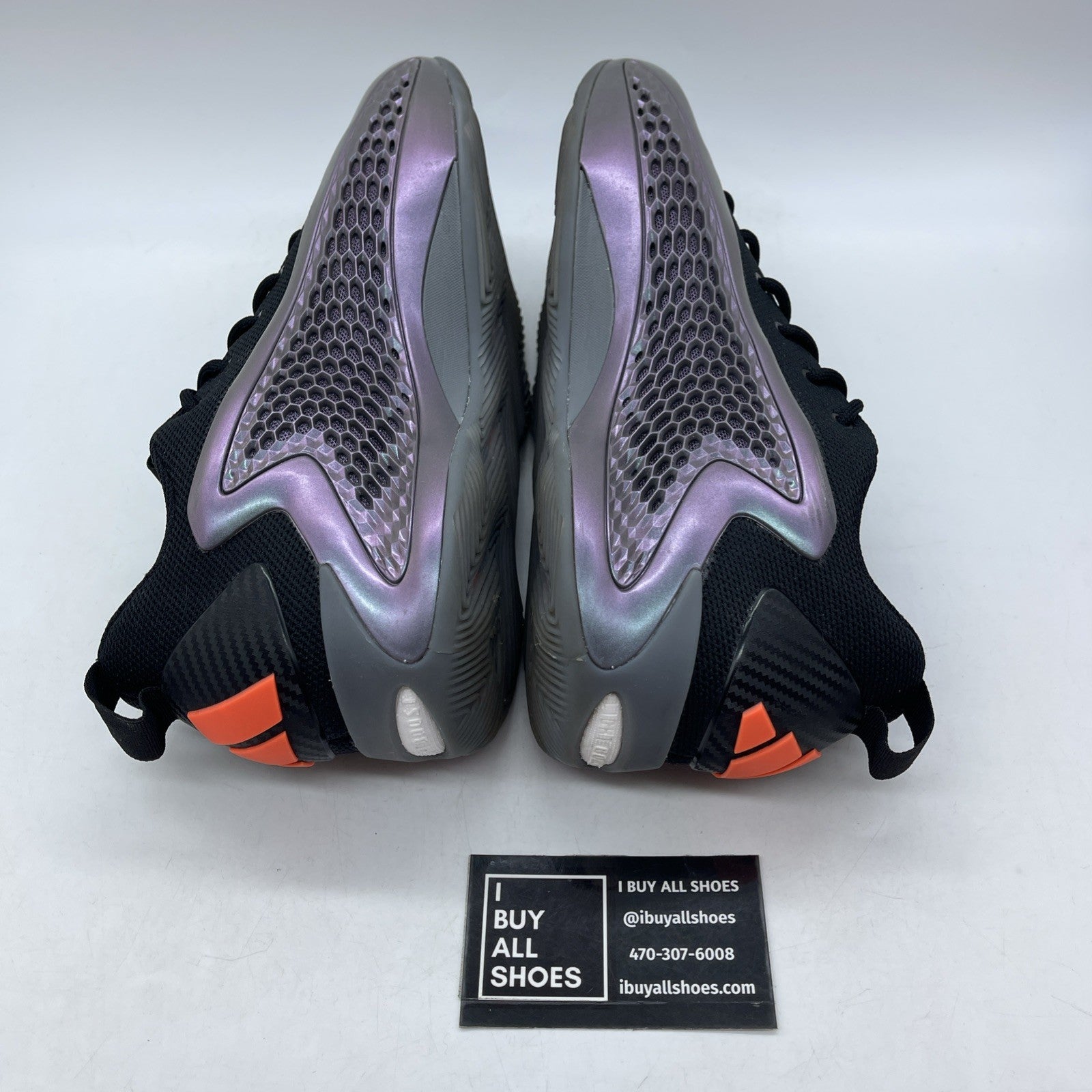 Size 9.5 - adidas AE 1 Low Iron Sharpens Iron Black Purple Suede (JQ8898)