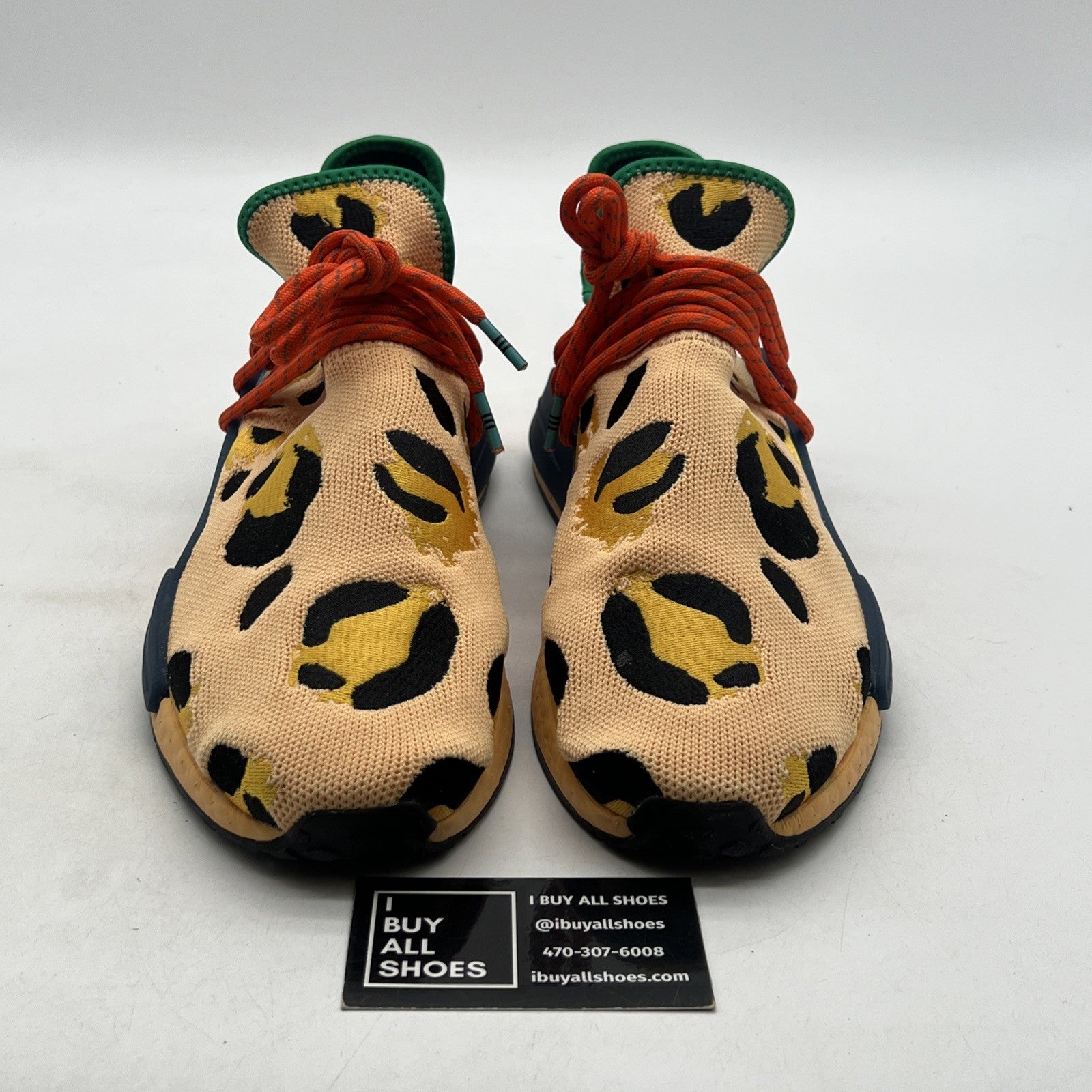 Size 10 - adidas Pharrell x NMD Human Race Animal Print - Pulse Amber (HP3221)