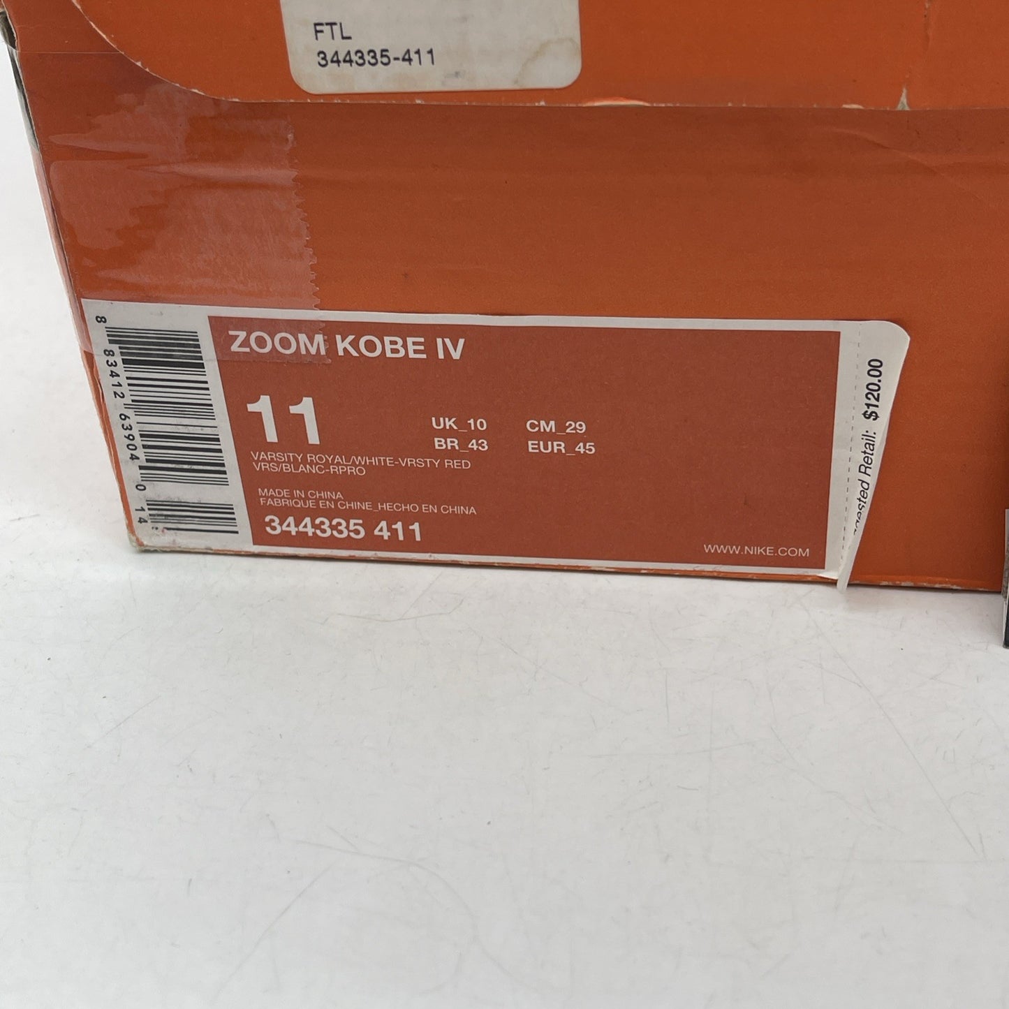 Size 11 - Nike Zoom Kobe 4 2009 Philly (344335-411)