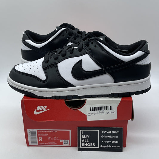 Size 9 - Nike Dunk Low Black White Leather (DD1391-100)