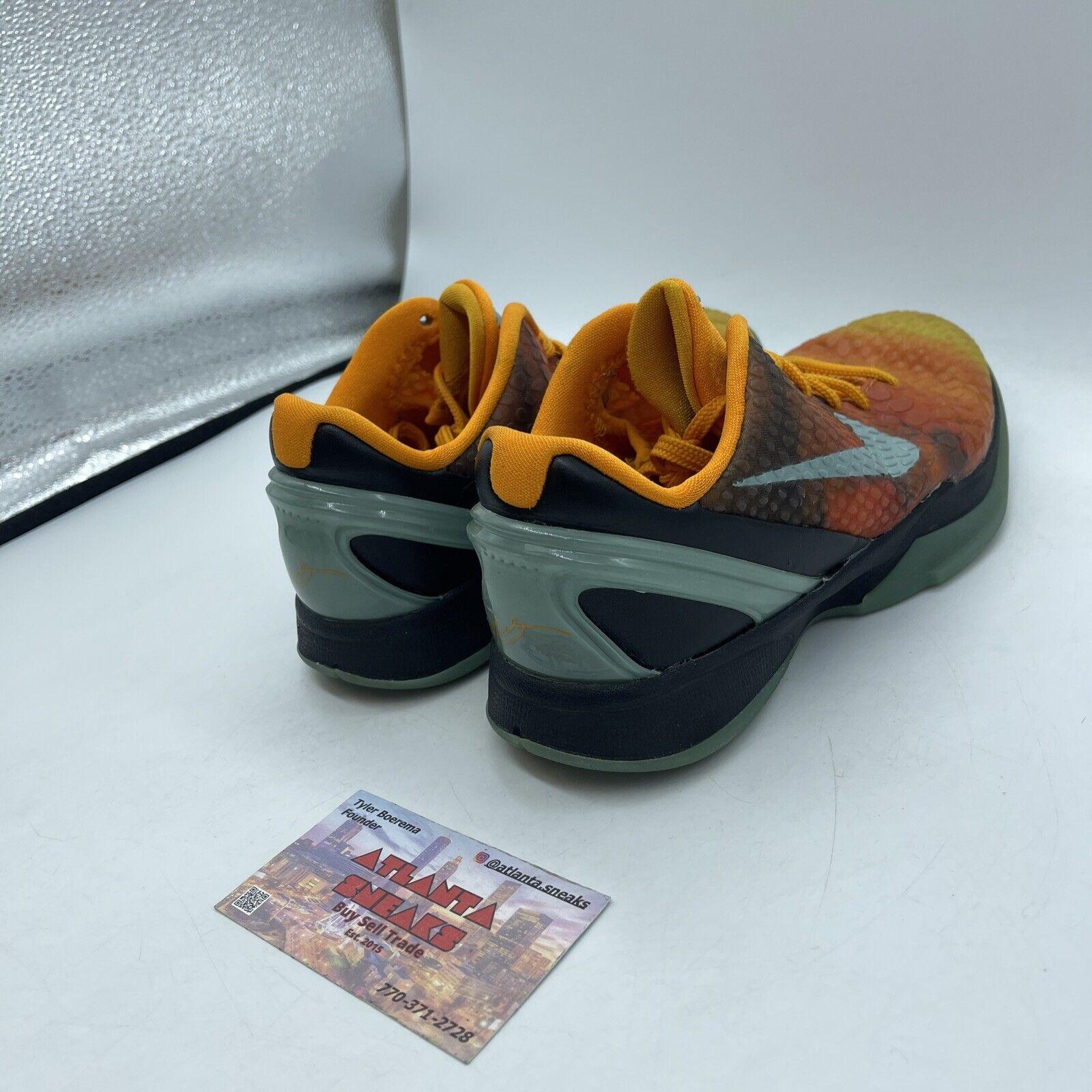 Size 4Y -Kobe 6 GS all Star Orange County Orange Black Yellow Black (429913-800)