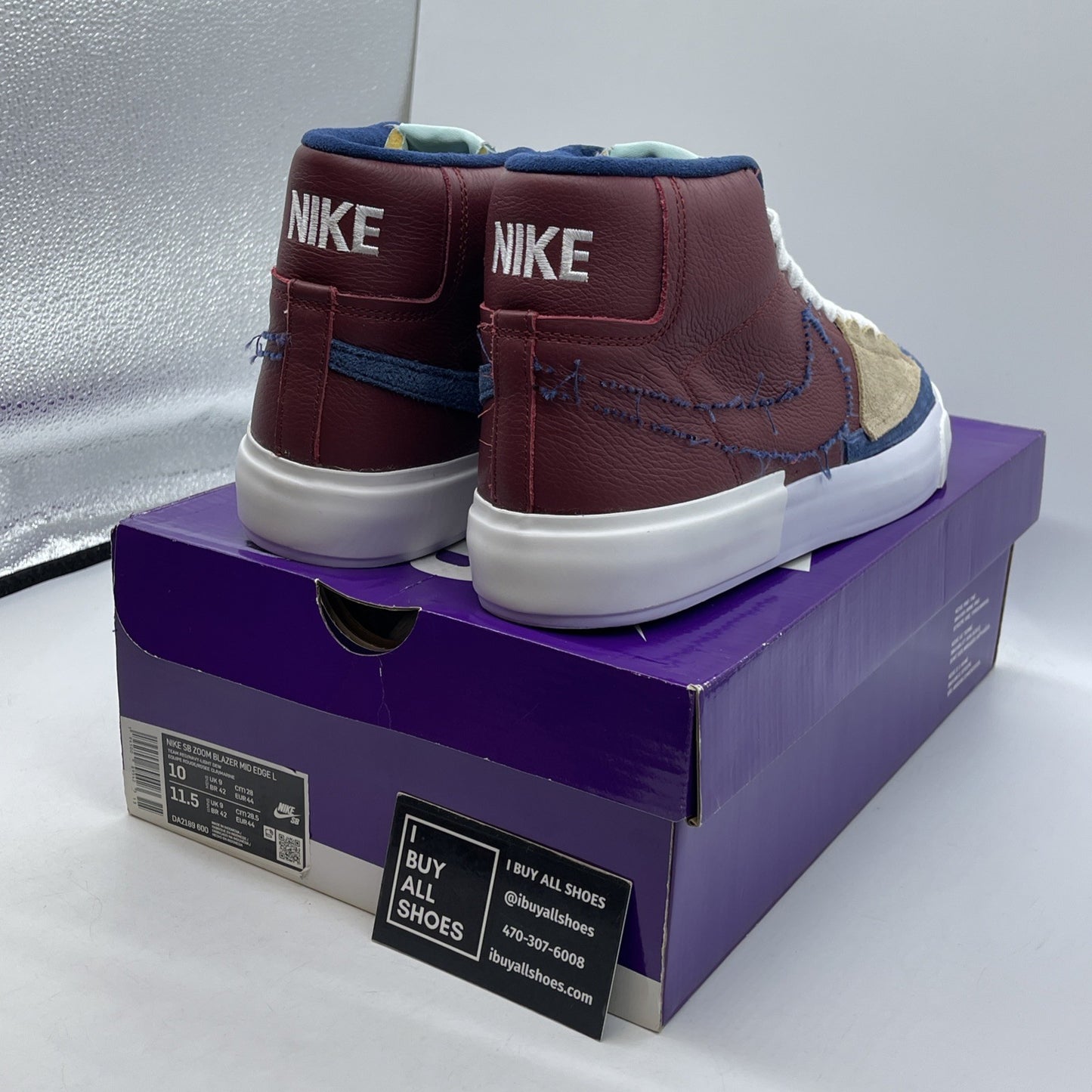 Size 10 - Nike Zoom Blazer Edge SB Mid Team Red Navy Suede Leather (DA2189-600)