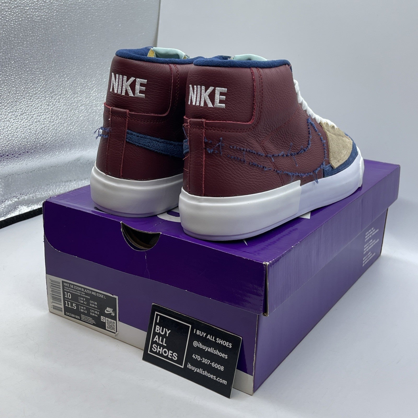 Size 10 - Nike Zoom Blazer Edge SB Mid Team Red Navy Suede Leather (DA2189-600)