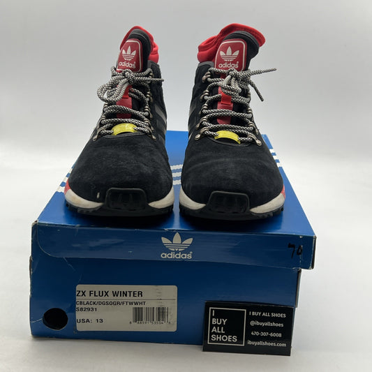 Size 13 - Adidas ZX Flux Winter Black Scarlet (S82931)