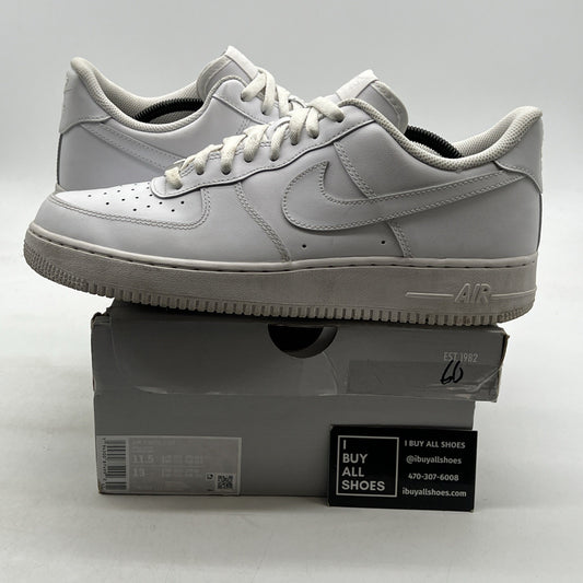 Size 11.5 - Nike Air Force 1 '07 Low Triple White (CW2288-111)